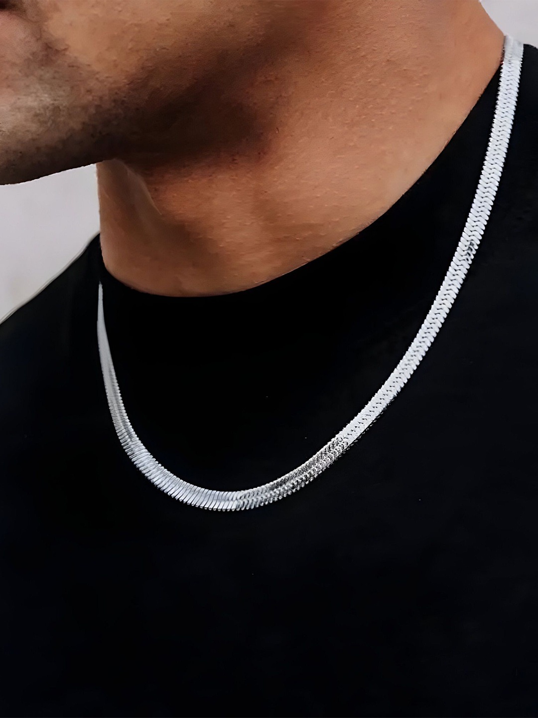 

Minprice Unisex Silver-Plated Stainless Steel Minimal Chain