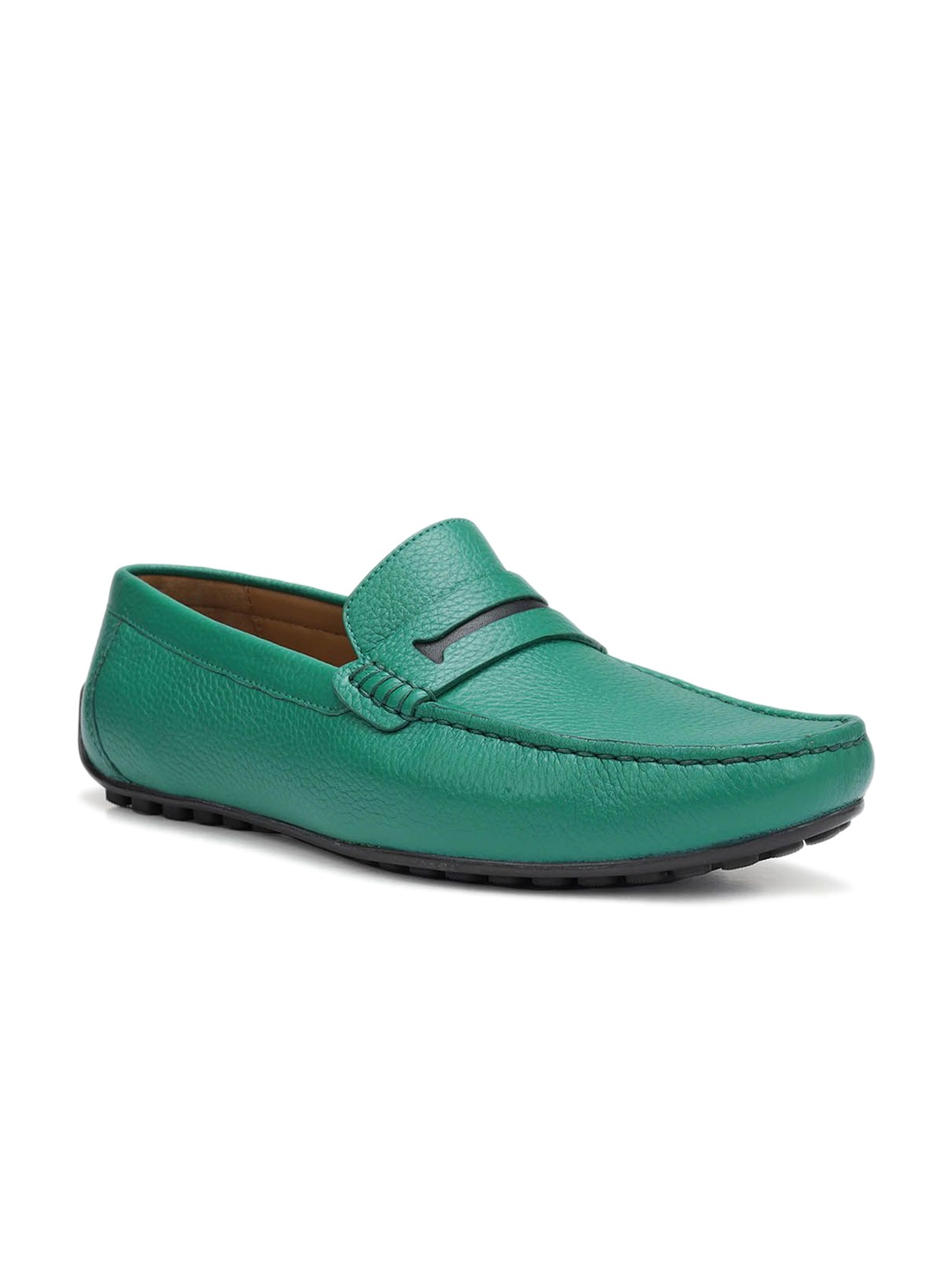 

ROSSO BRUNELLO Men Leather Formal Loafers, Green