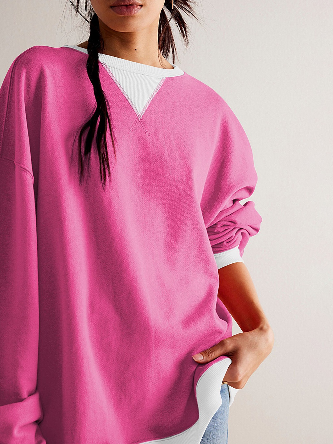 

LULU & SKY Oversized Sweatshirt, Pink