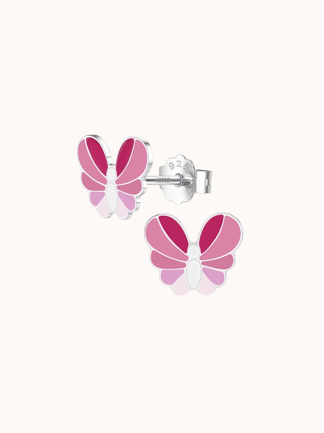 

HighSpark 925 Silver Butterfly Enamel Studs