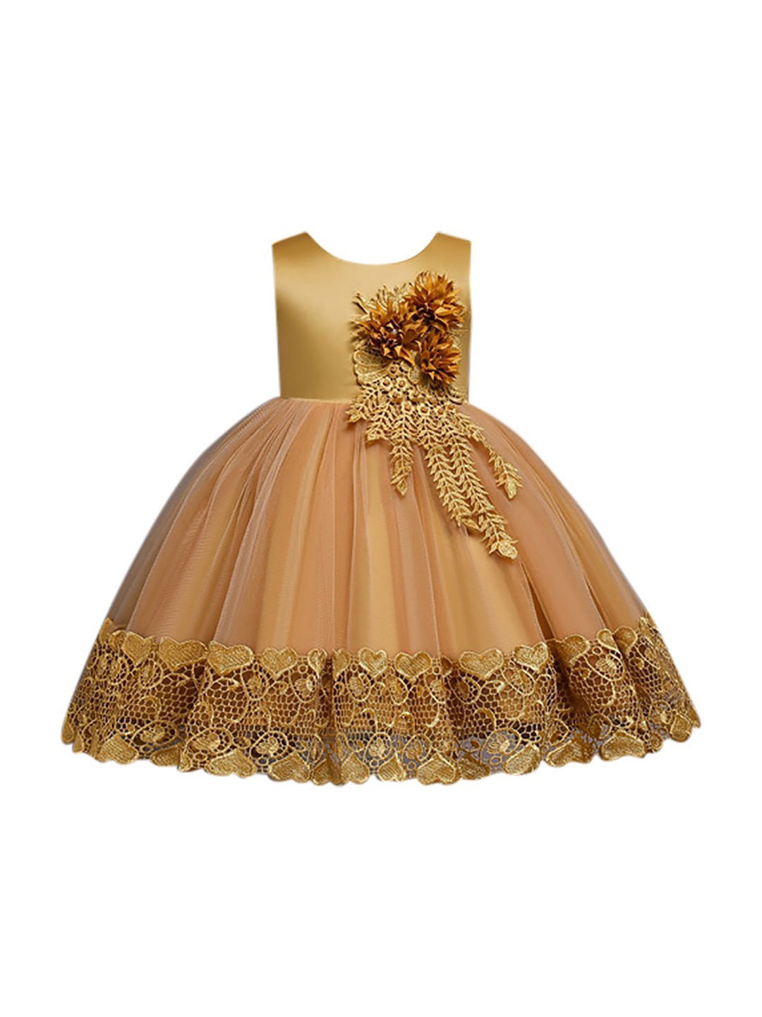 

StyleCast x Revolte Girls Applique Balloon Dress, Yellow