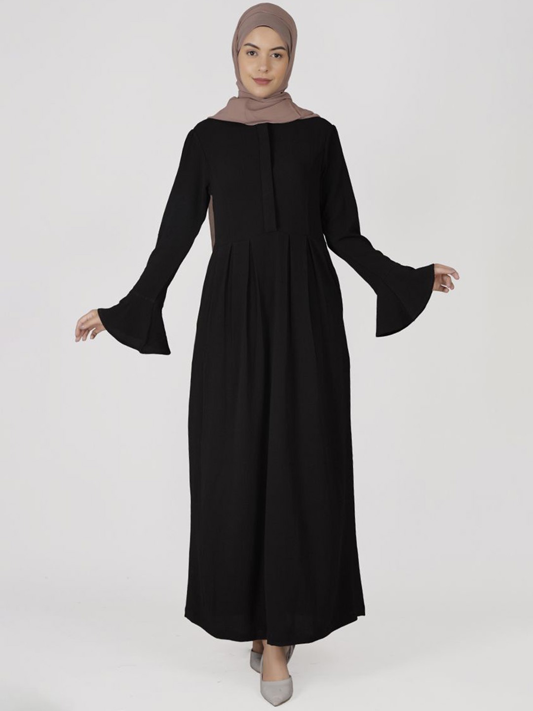 

IDH London Printed Abaya Burqa With Scarf, Black