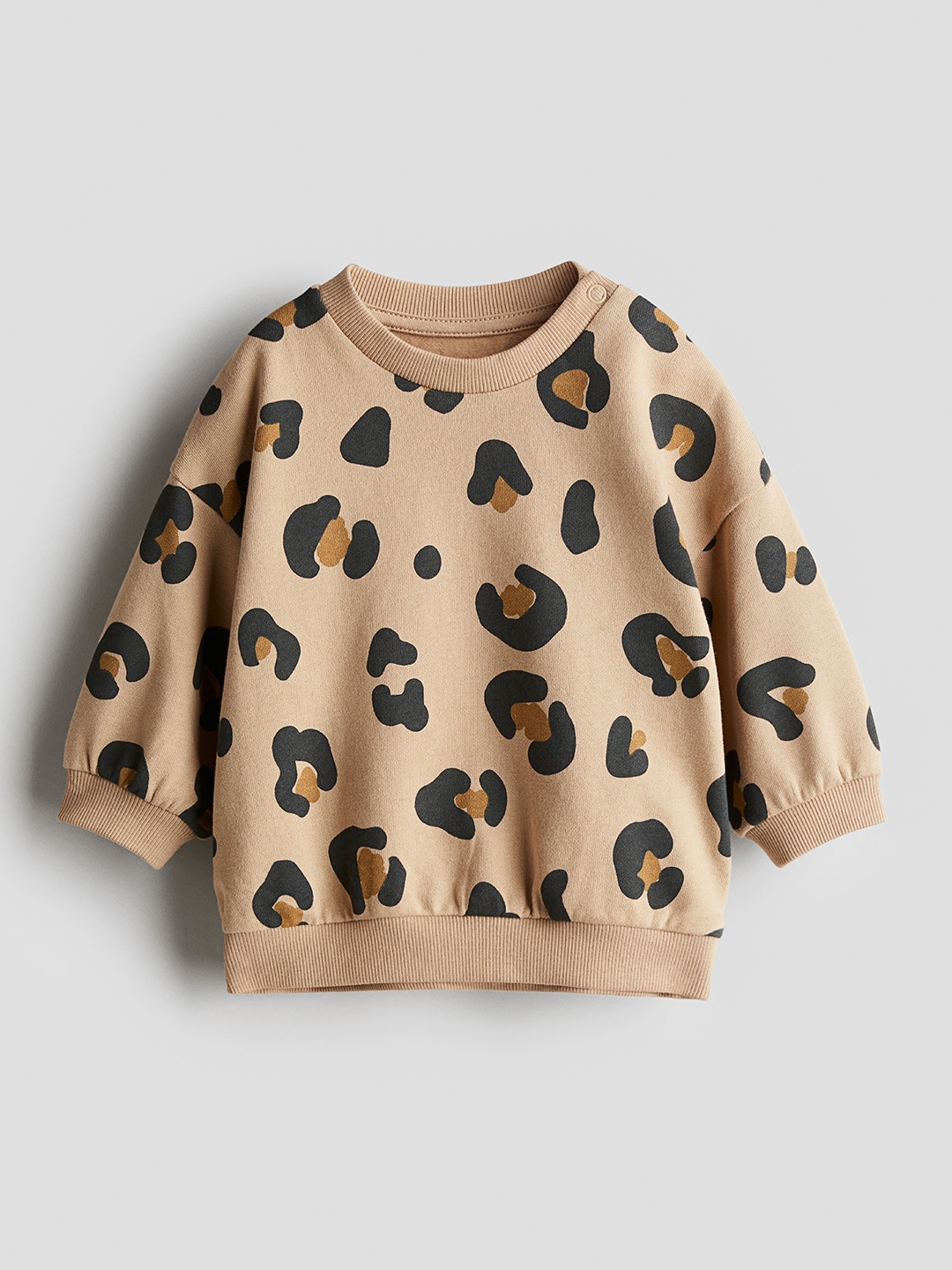 

H&M Infant Girls Printed Sweatshirt, Beige