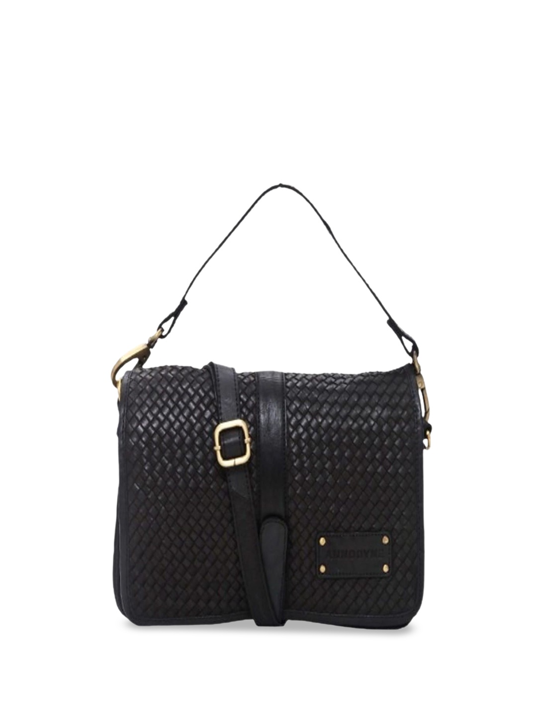 

ANNODYNE Leather Structured Shoulder Bag, Black