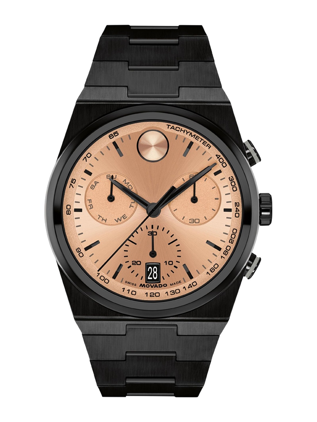 

Movado Bold Quest Swiss Qtz Men Rose Gold Chrono Round Dial Watch - 3601245