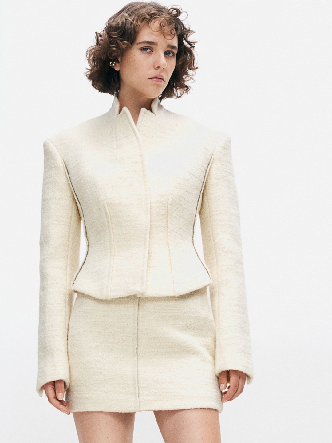 

H&M Women Mini Skirts, Cream