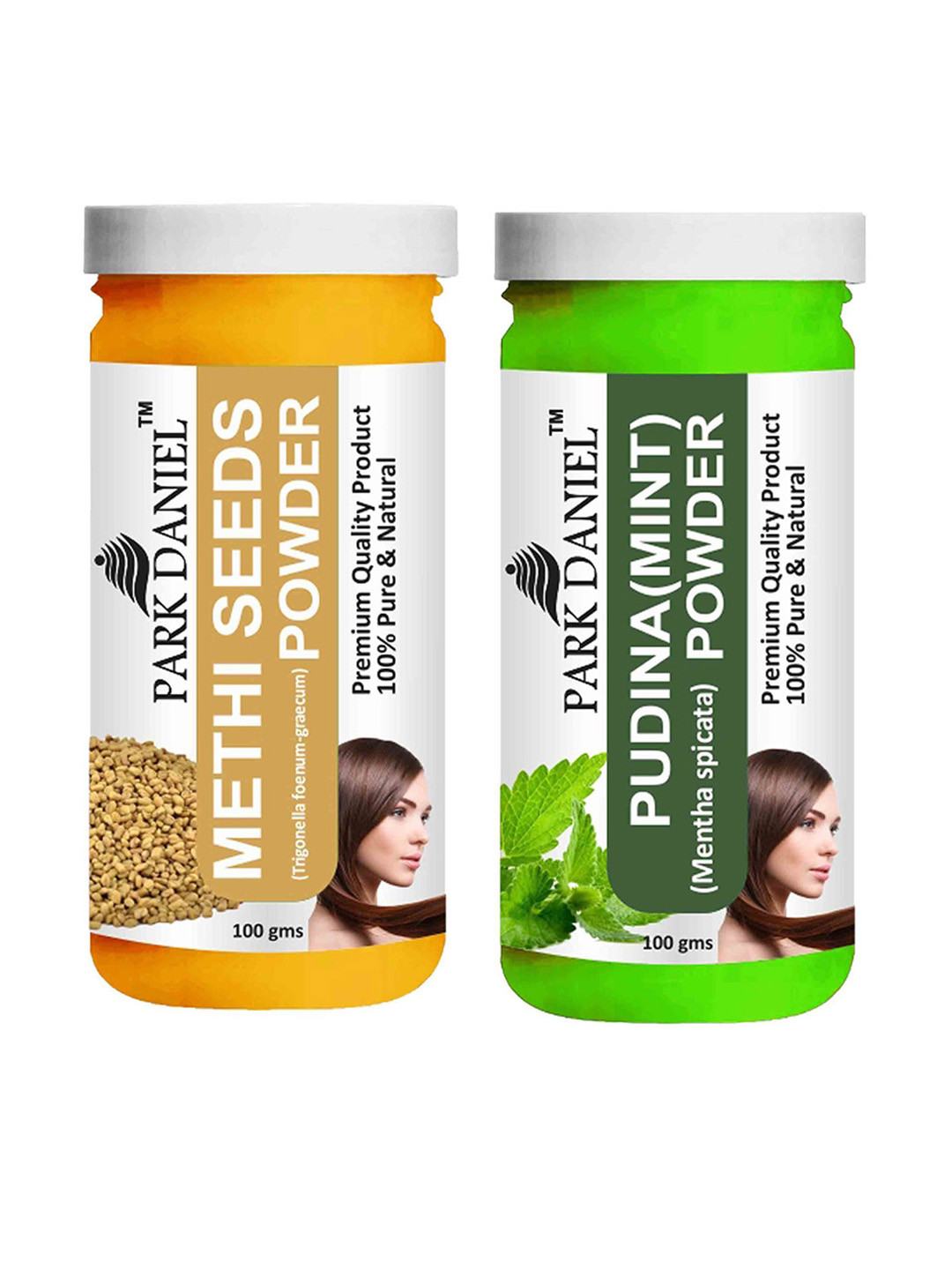 

Park Daniel Set Of 2 Methi Powder & Pudina Powder Face Pack - 100 g Each, Transparent