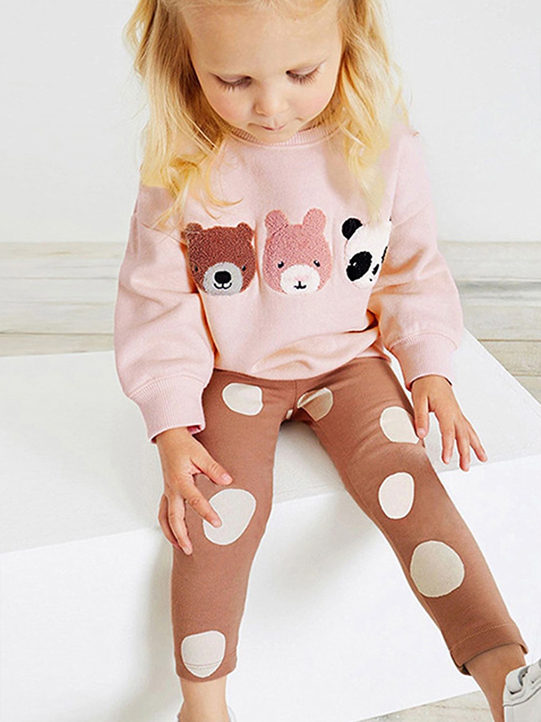 

LULU & SKY Girls Printed Sweatshirt, Pink
