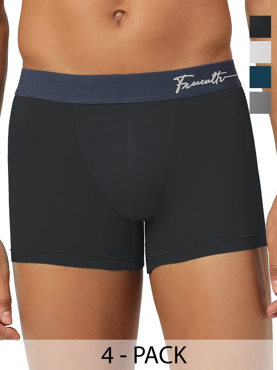 

FREECULTR Pack of 4 Anti Bacterial Trunks, Grey