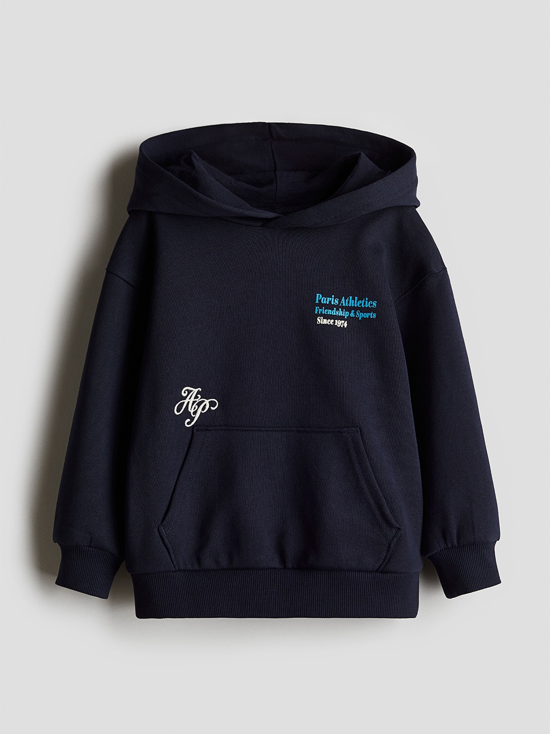 

H&M Boys Printed Pure Cotton Sweatshirt, Navy blue