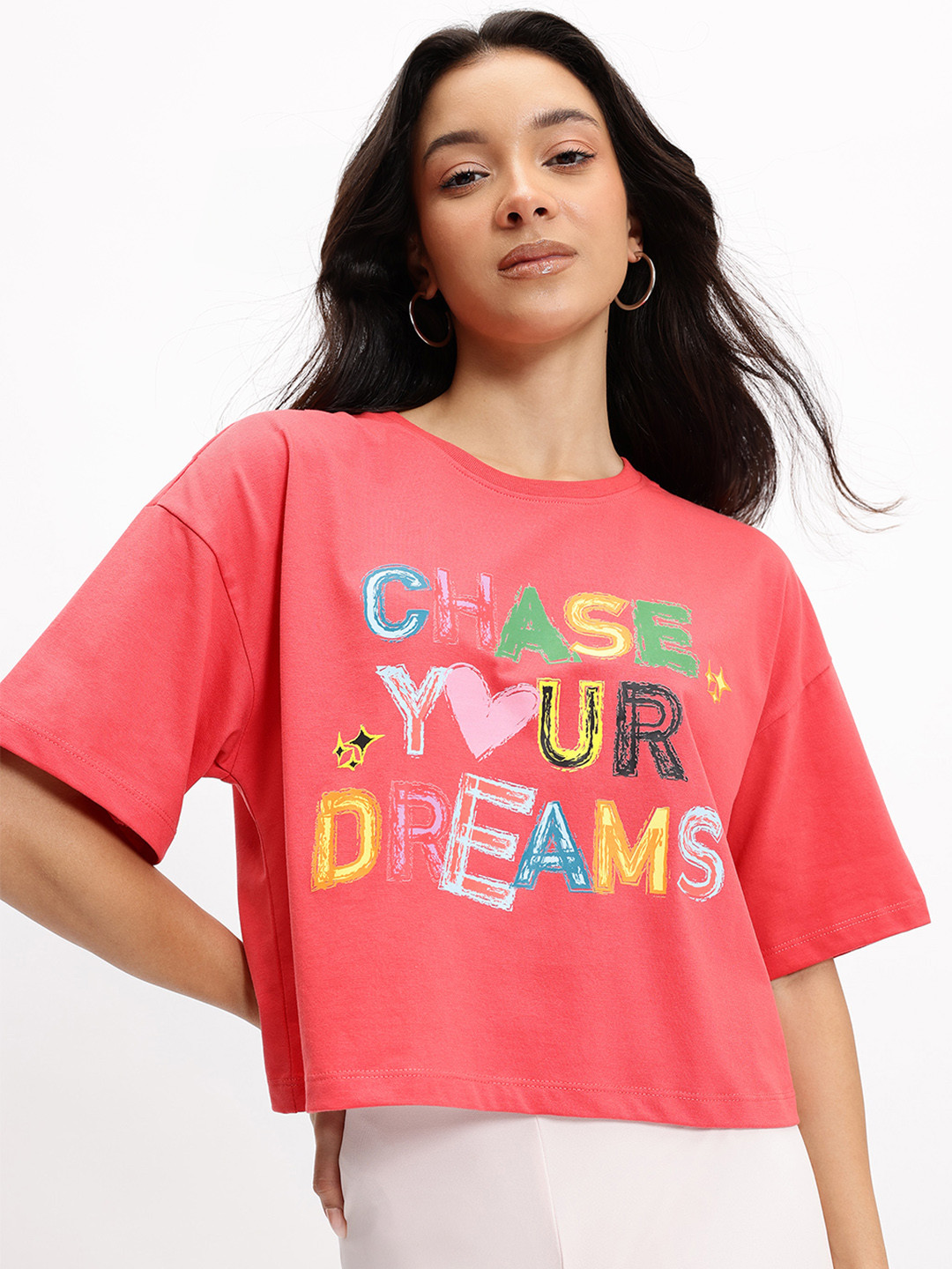 

DressBerry Barbiecore Type-Hype T-shirt, Pink