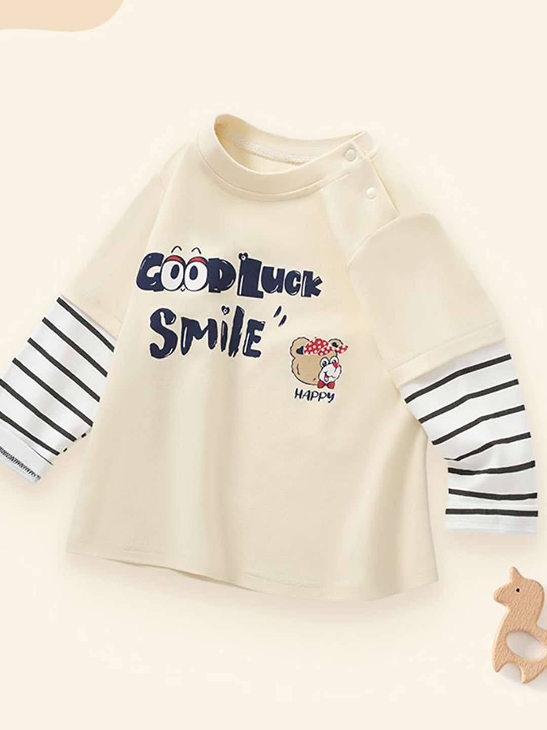 

StyleCast x Revolte Boys Printed Sweatshirt, Beige