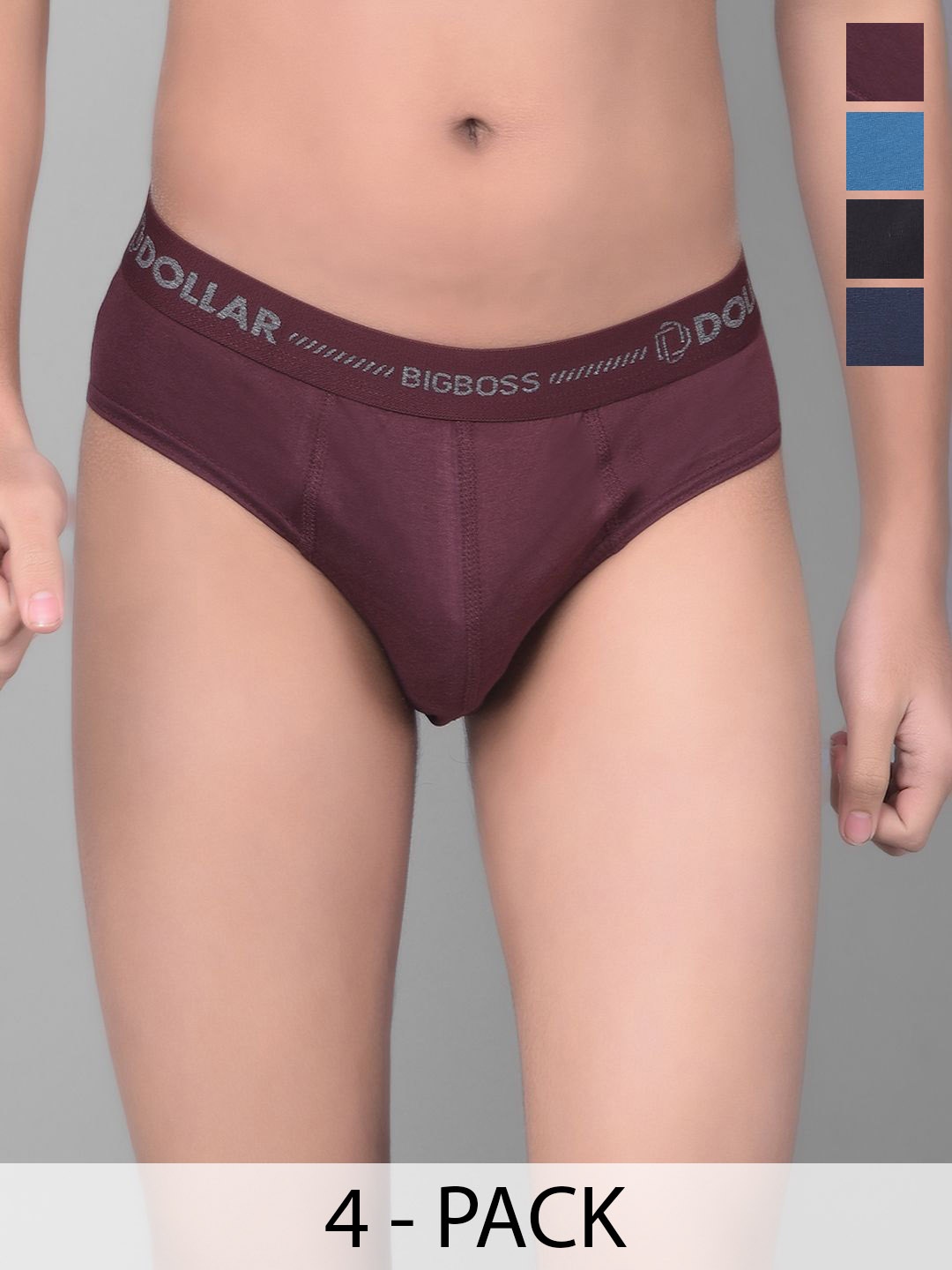 

Dollar Bigboss Boys Pack Of 4 Assorted Basic Cotton Briefs MBKBR-01-BBTOP-PO4-CO3-Assorted