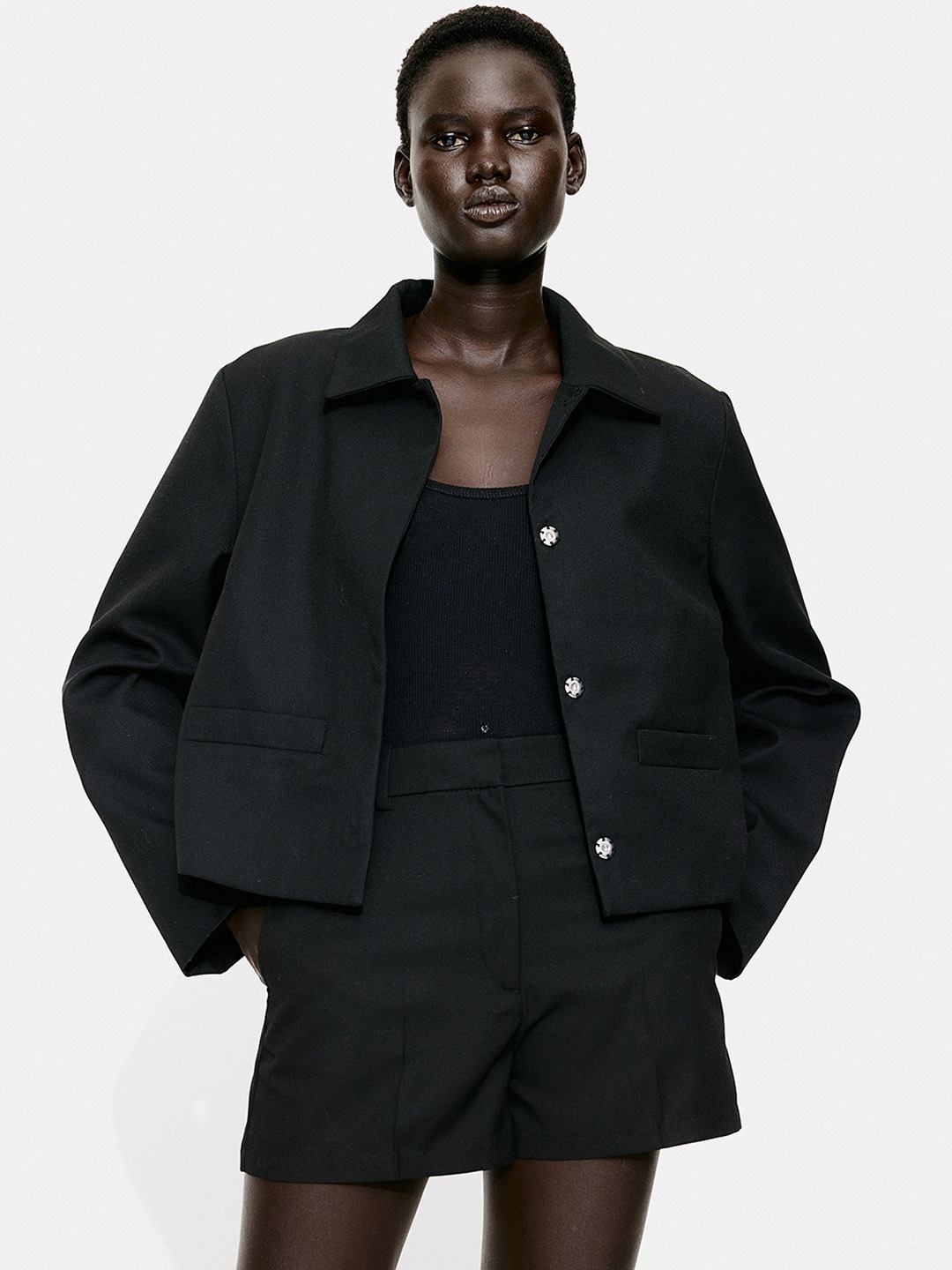 

H&M Collared Jackets, Black