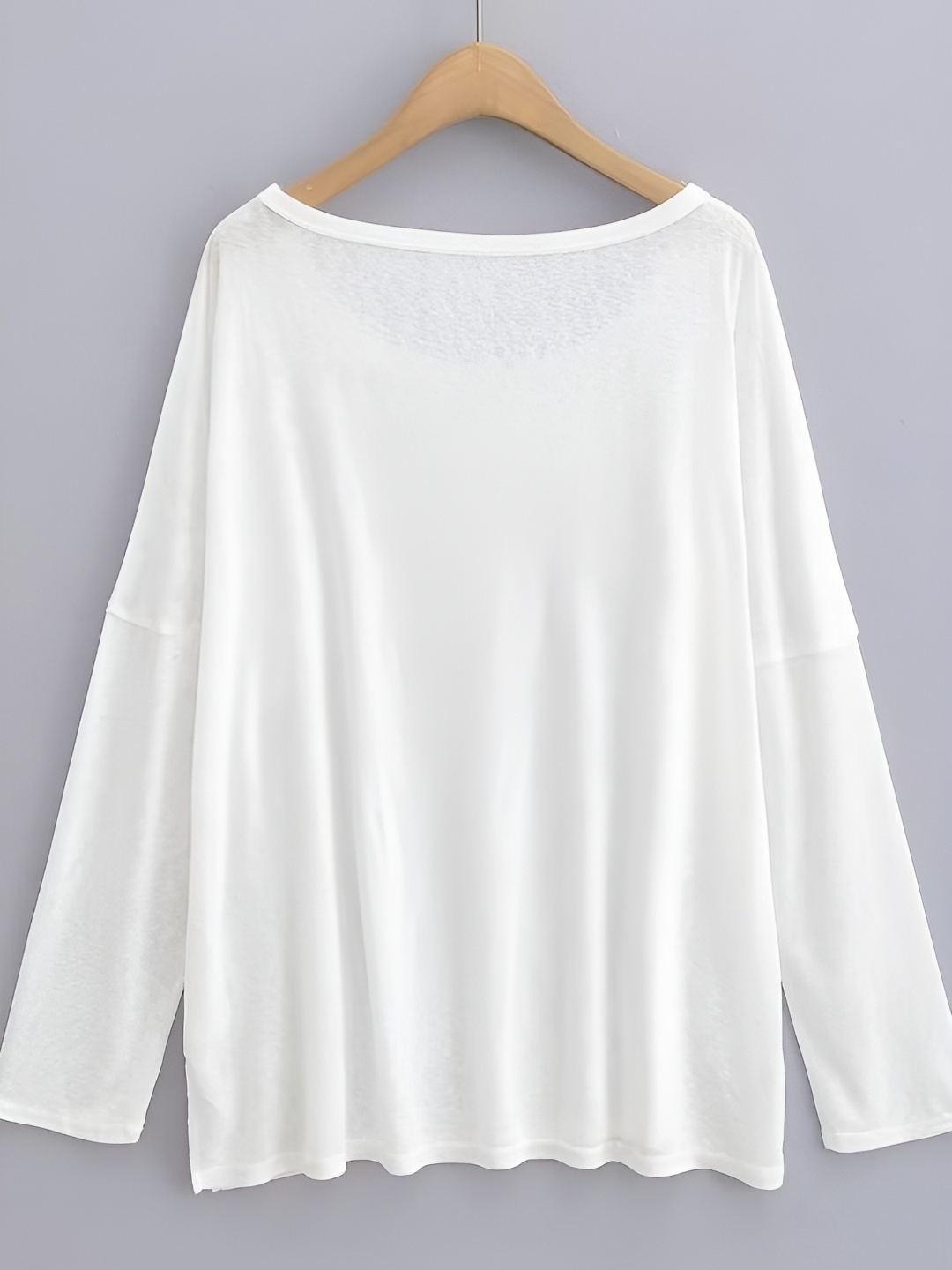 

LULU & SKY Women Solid Round Neck Relaxed Fit T-shirt, White