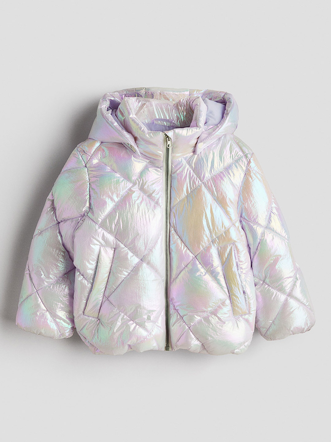 

H&M Girls Shimmering Puffer Jackets, Purple