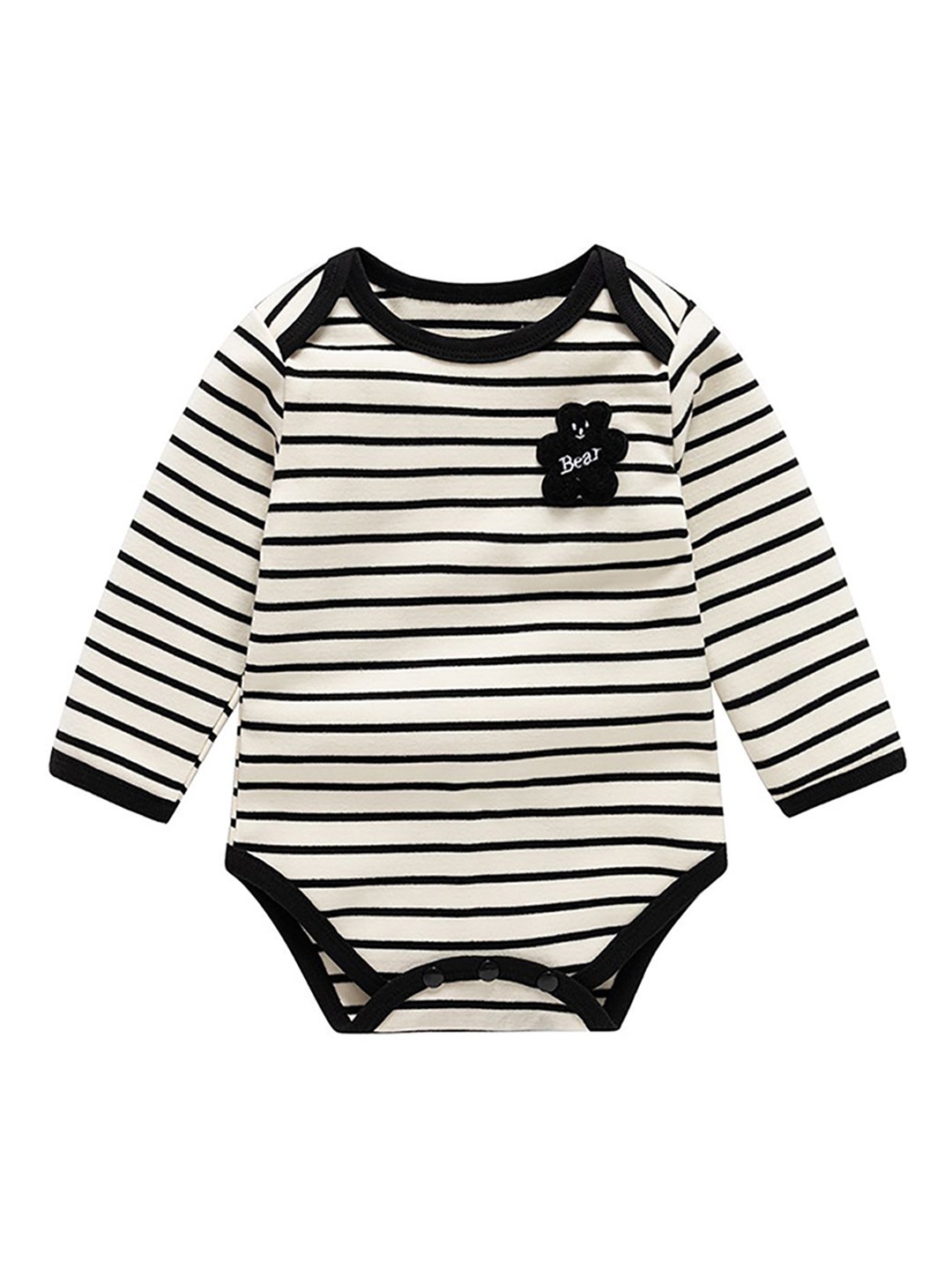 

StyleCast x Revolte Infant Boys Cotton Striped Bodysuit, Cream