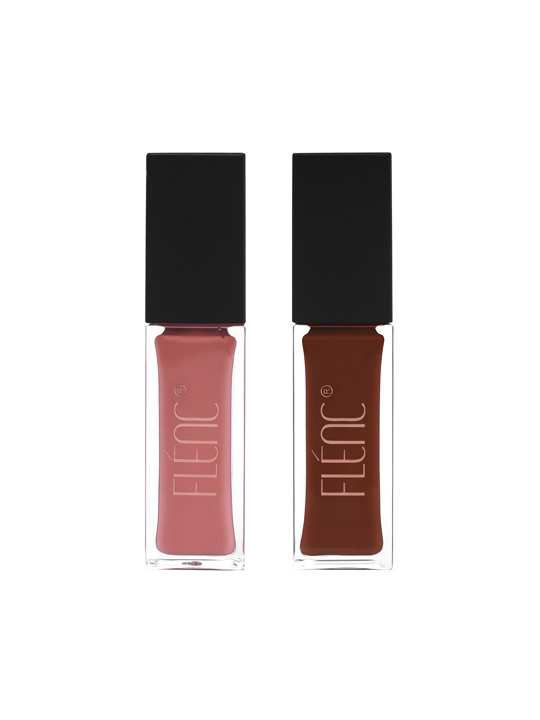 

FLENC Set Of 2 Ritzy Glossy Liquid Lipstick 10 ml Each Miami- Washington, Brown