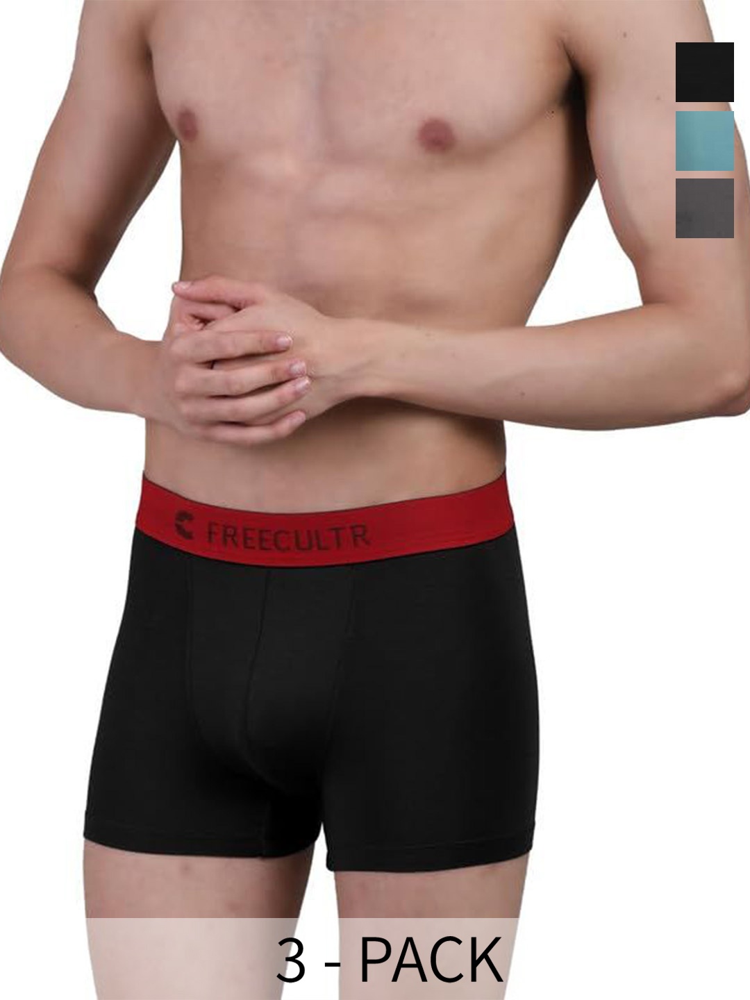 

FREECULTR Pack Of 5 Anti-Bacterial Trunks, Maroon