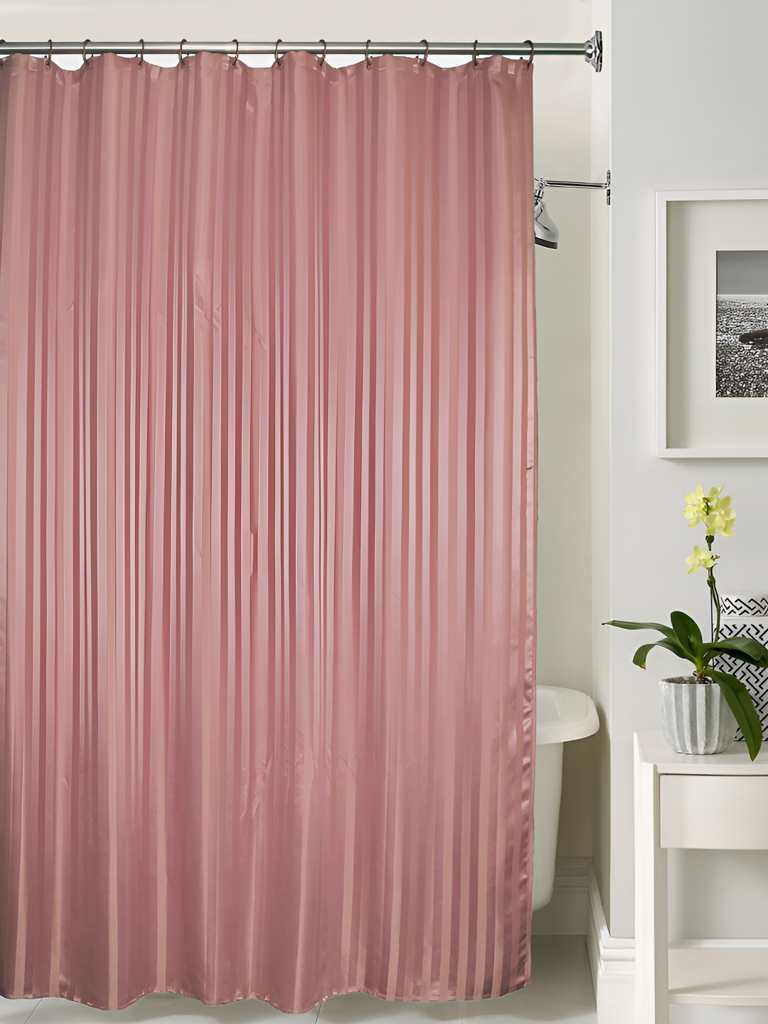 

Lushomes Brown Striped Shower Curtains