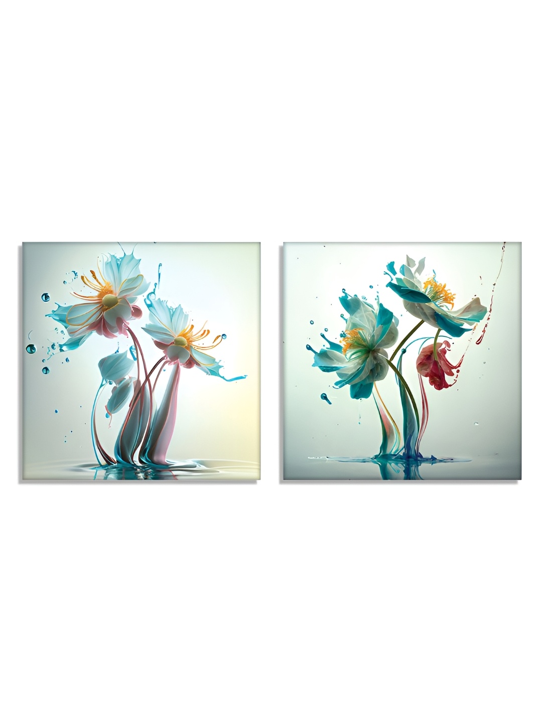 

RANDOM Green & Yellow 2 Pieces Canvas Wall Paintings