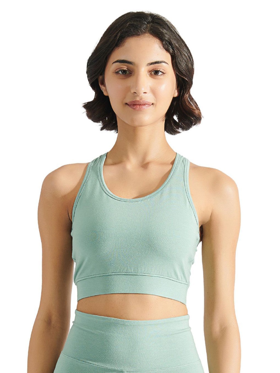 

YAMAYOGA Bra Full Coverage Lightly Padded, Blue