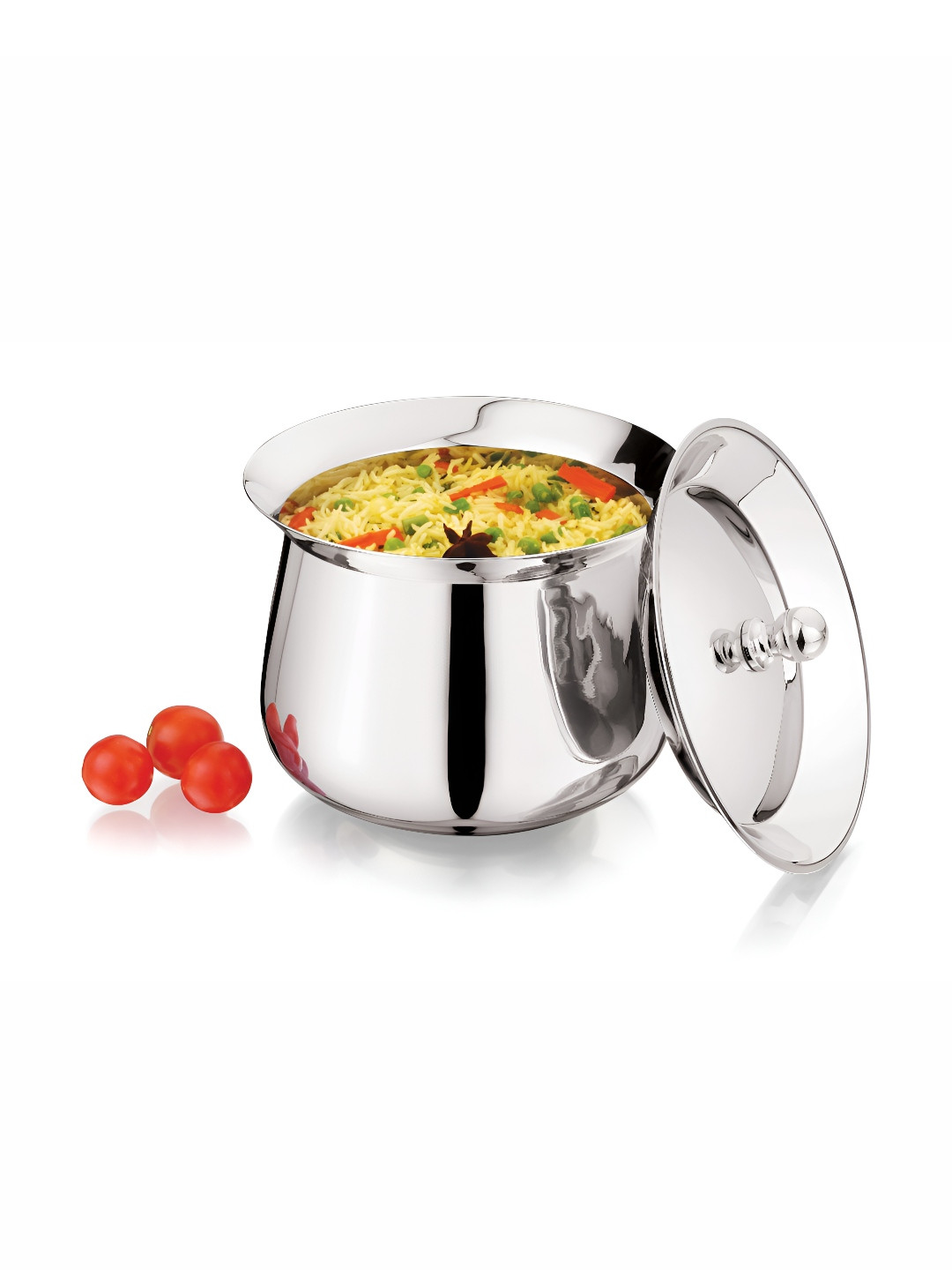 

MUKTI Silver-Toned Dishwasher Safe Stainless Steel Cookware 550 ml