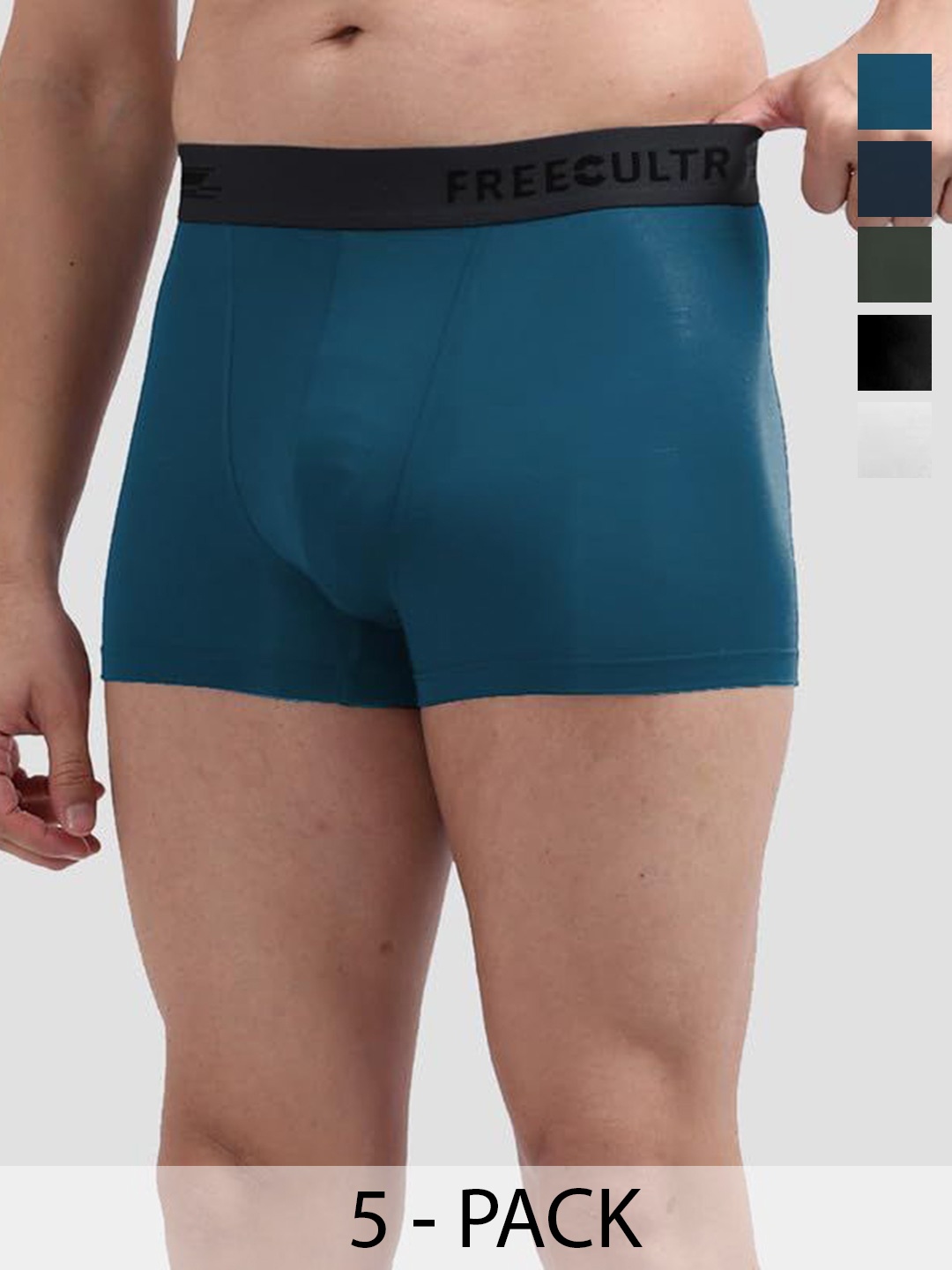 

FREECULTR Pack Of 5 Anti Bacterial Trunks, White