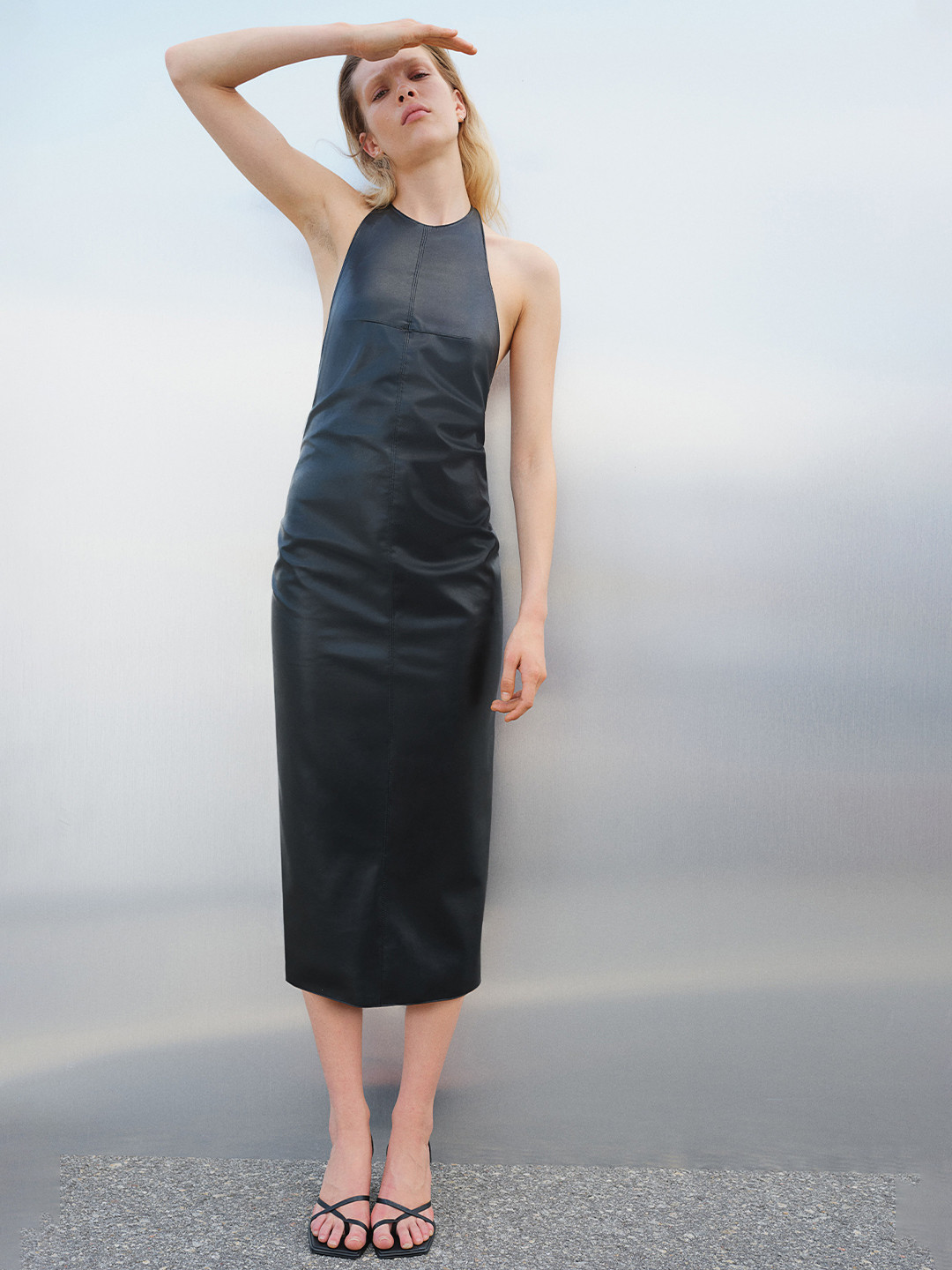 

H&M Low-Back Halter Neck Dress, Black