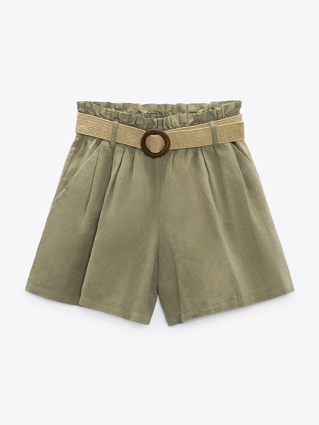 

ZARA Adults-Women Khaki Shorts