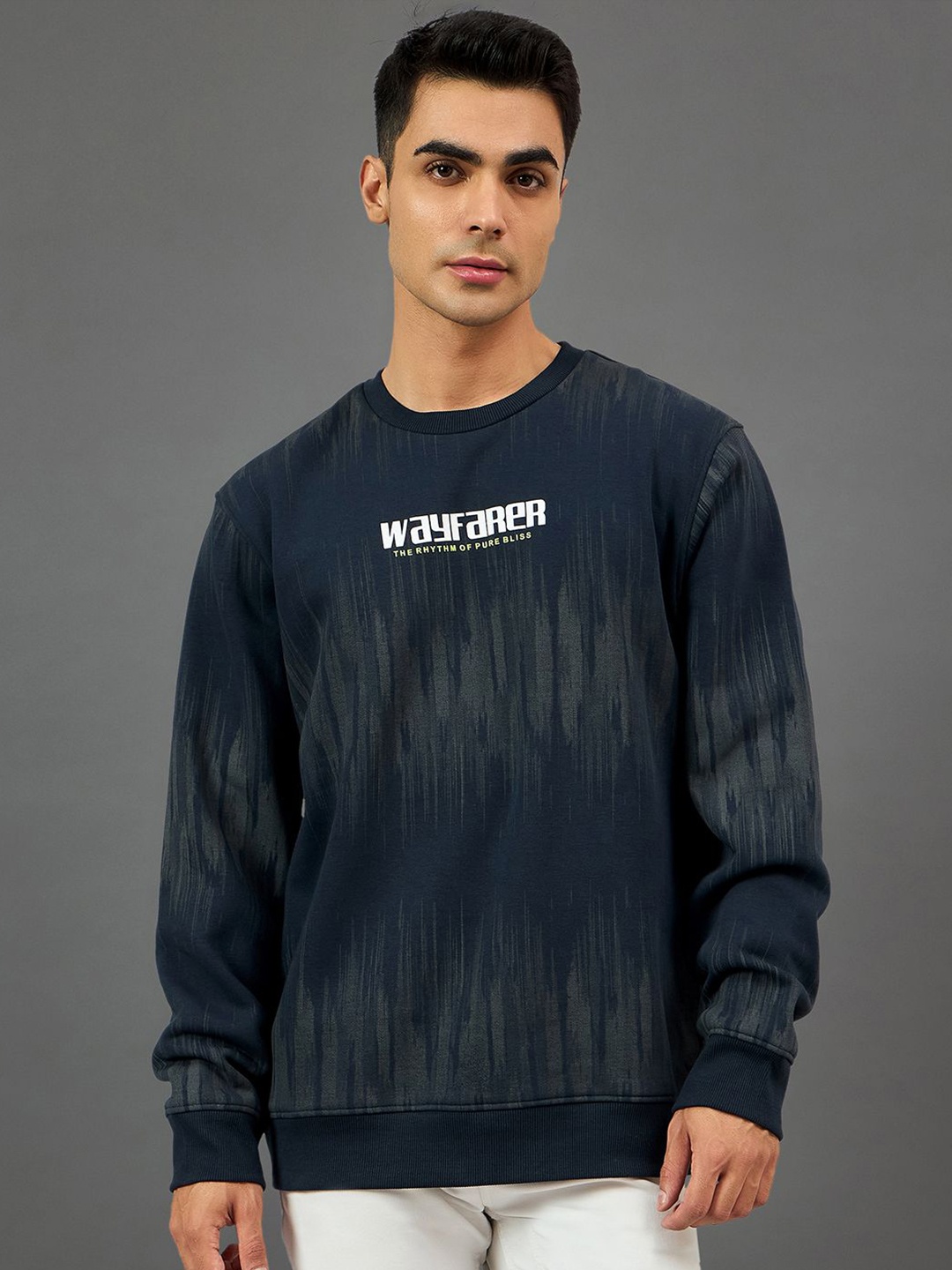 

Club York Men Printed Sweatshirt, Navy blue