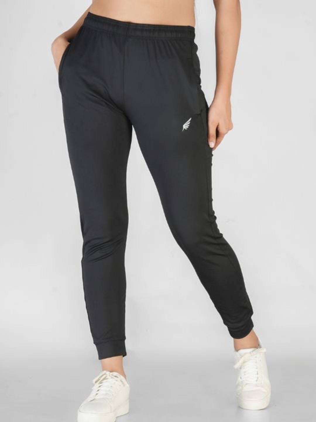 

FLURR Women Smart Wrinkle Free Joggers Trousers, Black