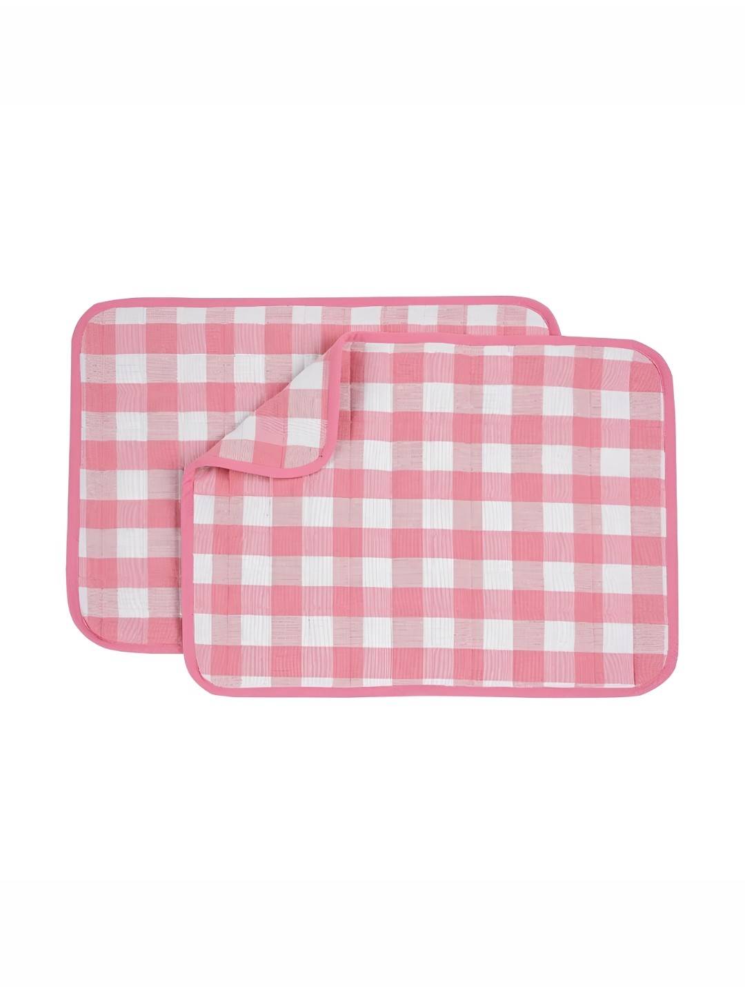 

Lushomes Pink & White 2 Pieces Checked Cotton Cleaning Cloths