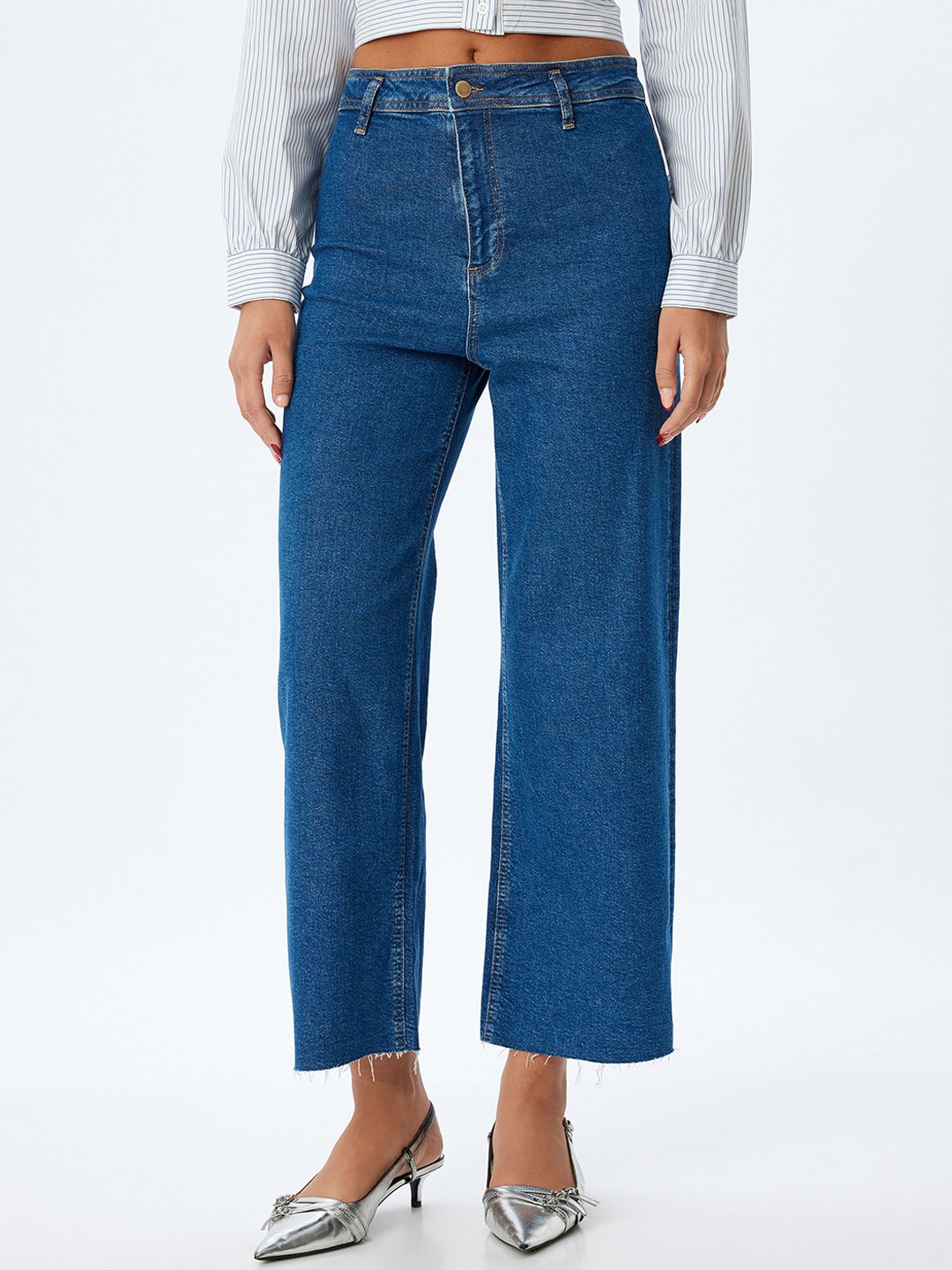 

Koton Women Trousers, Turquoise blue