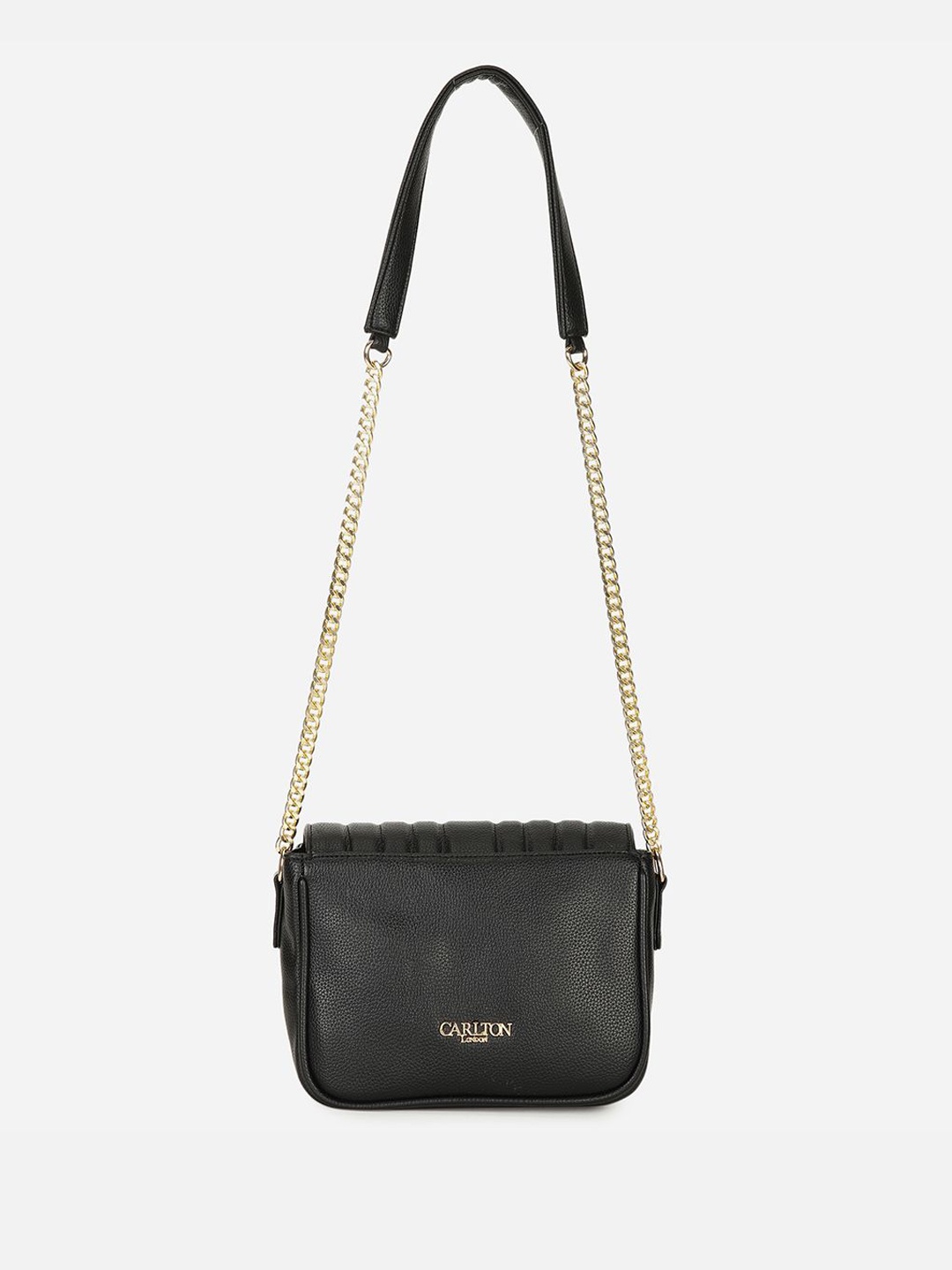 

Carlton London Structured Sling Bag with Quilted, Black