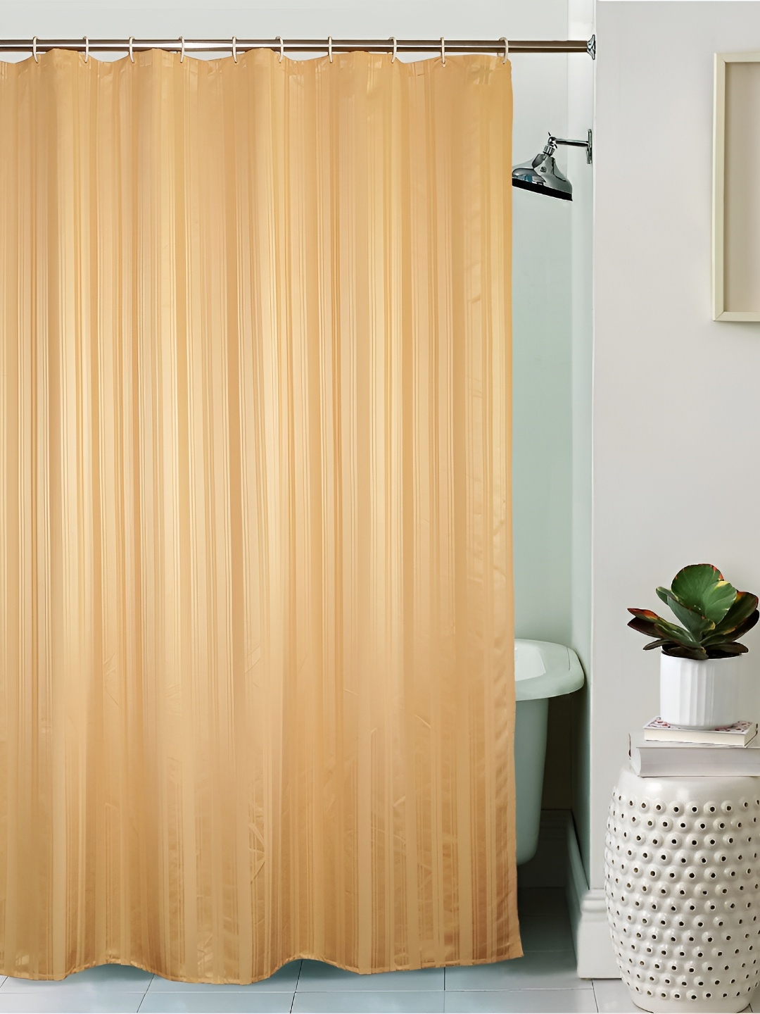 

Lushomes Striped Shower Curtains, Gold