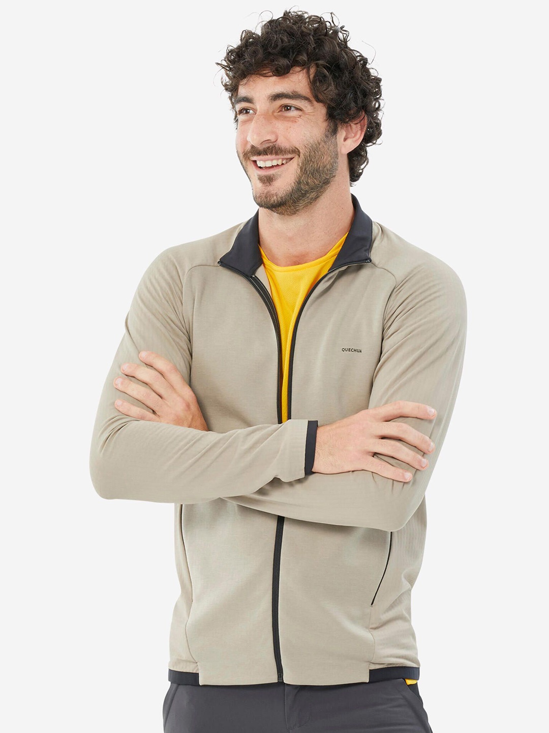 

Quechua By Decathlon Men Lightweight Warm Fleece Jacket, Grey