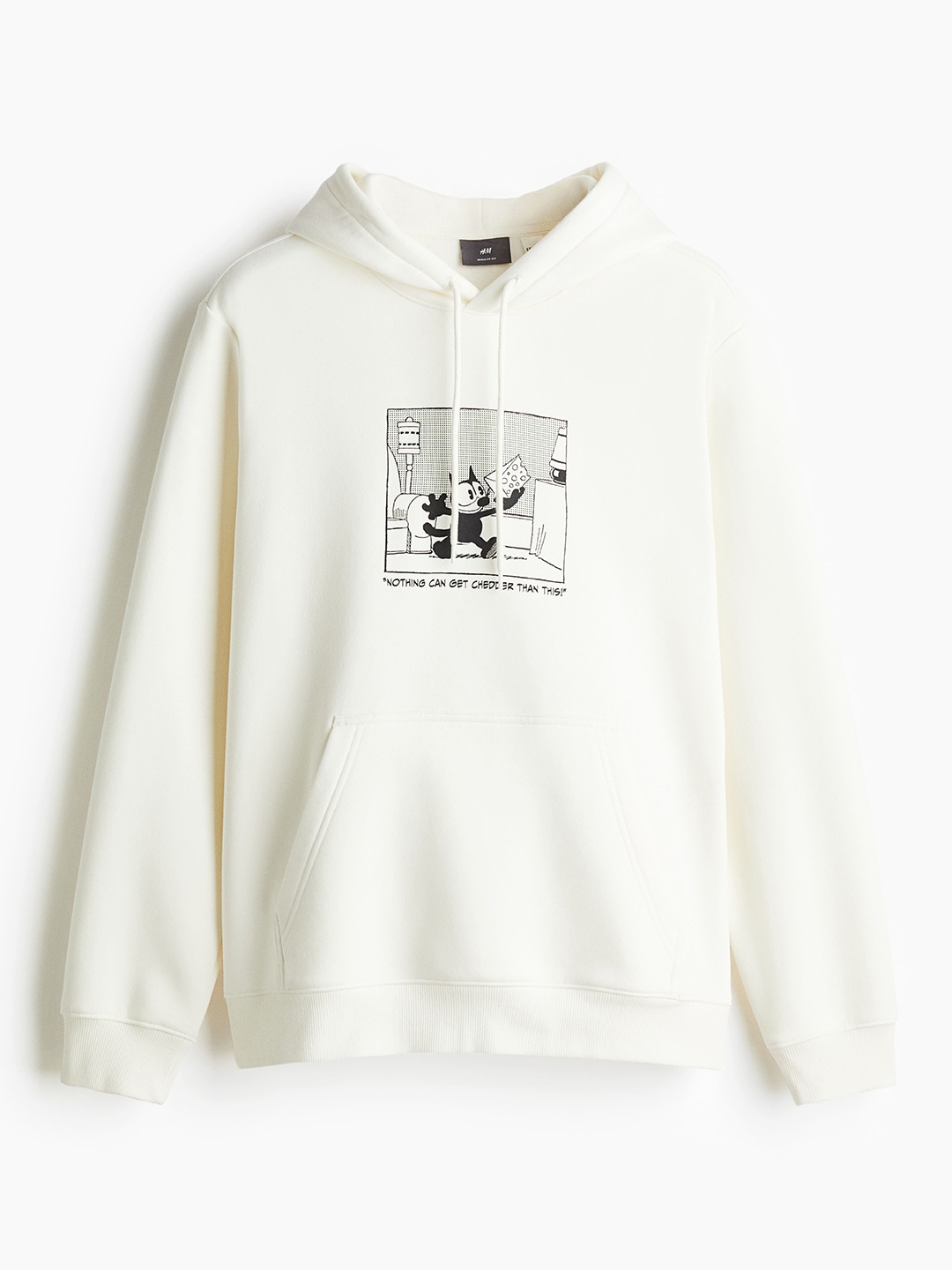 

H&M Printed Hoodie, White