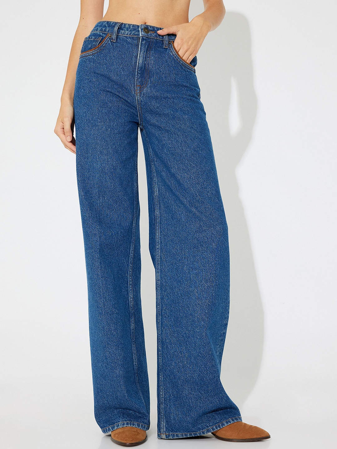 

Koton Women Trousers, Turquoise blue