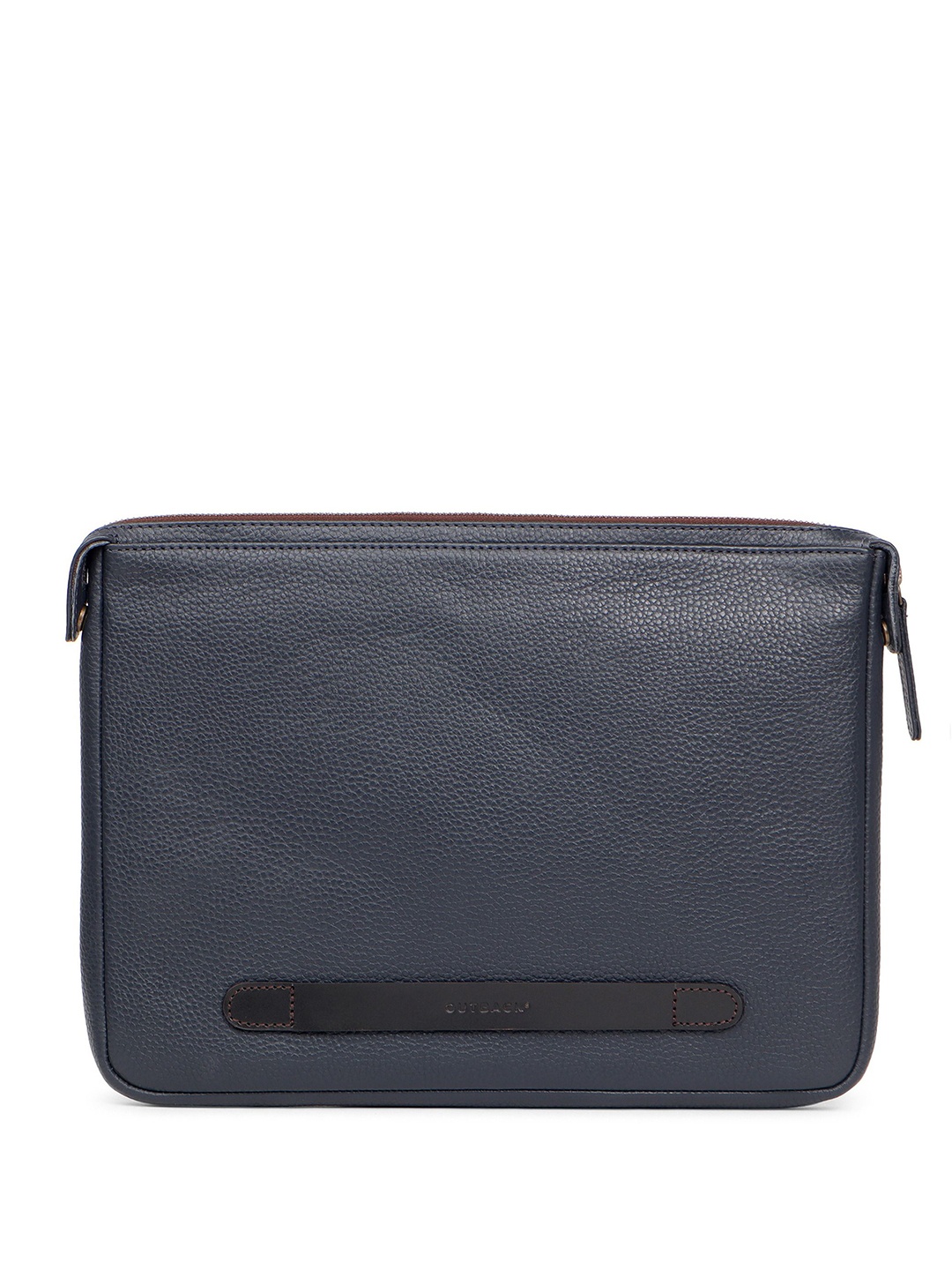 

OUTBACK Men Textured Leather Tablet Sleeve, Navy blue