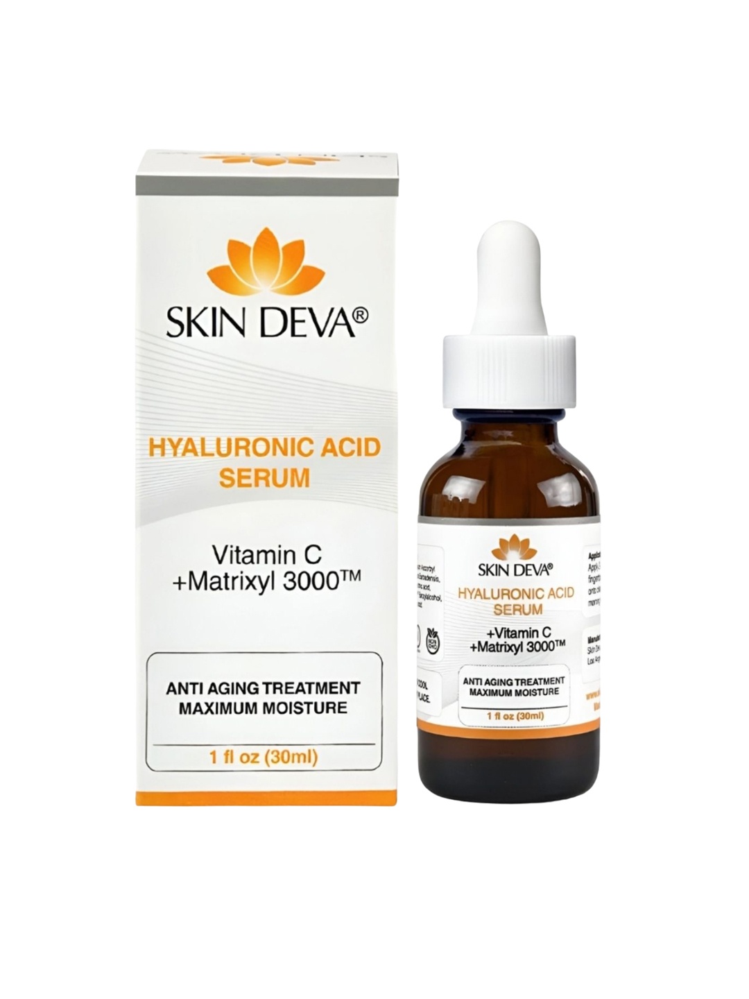 

SKIN DEVA Hyaluronic Acid Serum With Vitamin C - 30 ml, Transparent