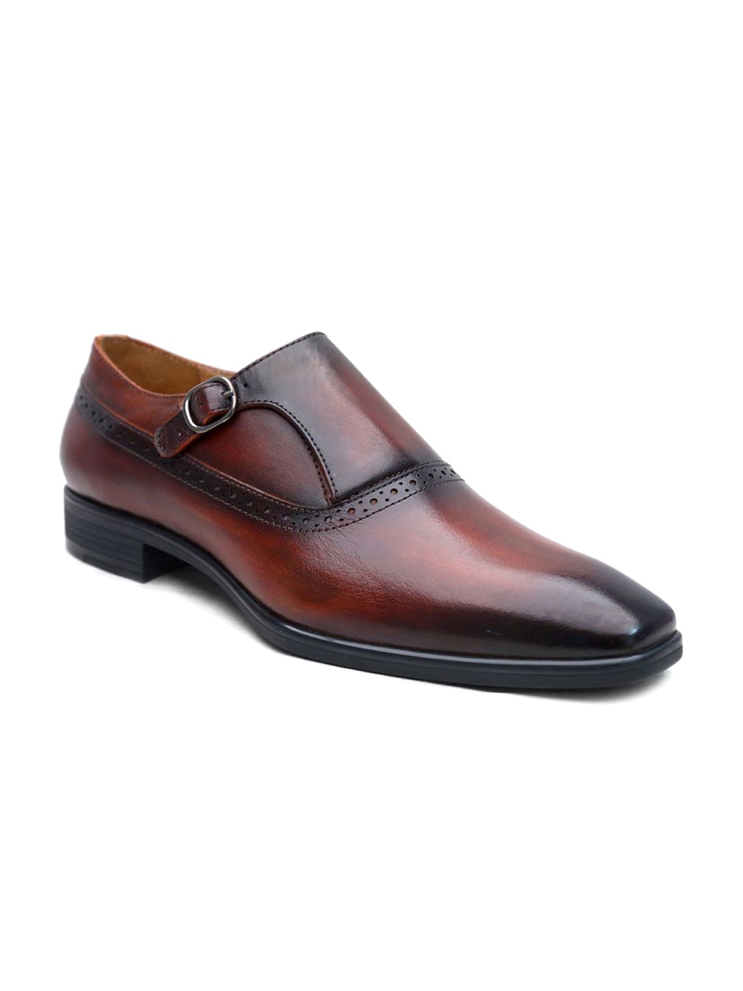 

mccoy Men Formal Leather Monks Shoes, Brown