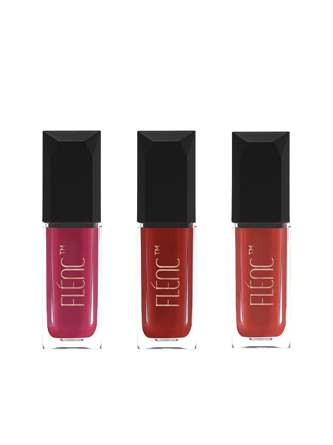 

FLENC 3Pc Cryla Smudge-Proof Velvet Matte Liquid Lipstick- Kuala Lumpur- Kuwait - Sydney, Pink