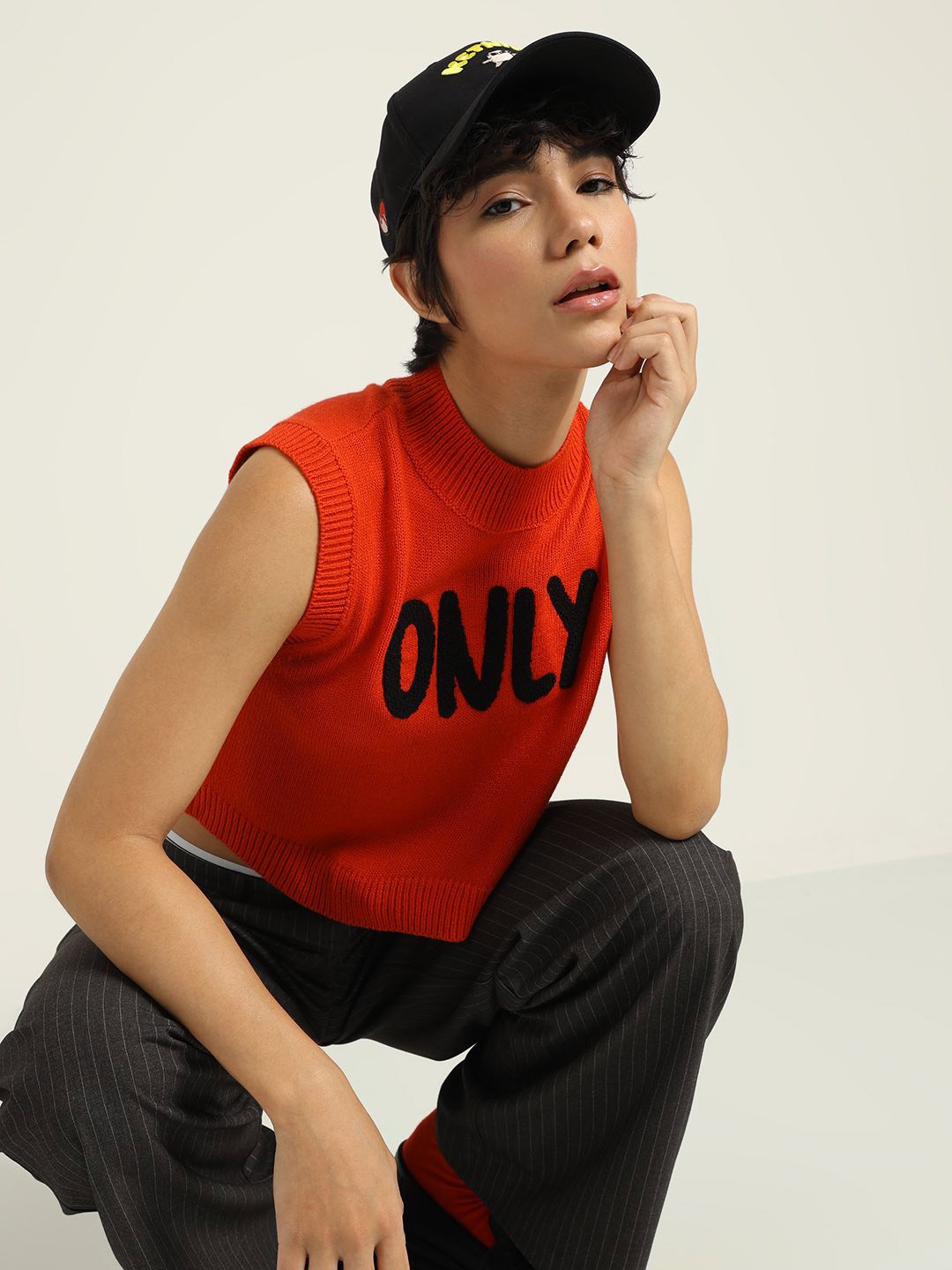 

ONLY Tank Crop Top, Red