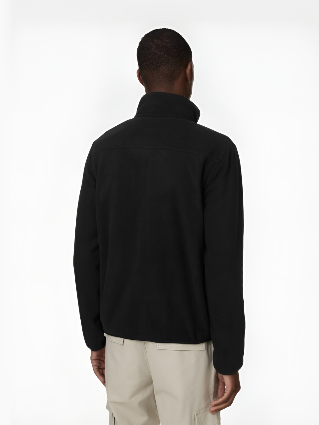

Marks & Spencer Men High Neck Extended Sleeves Pockets T-shirt, Black