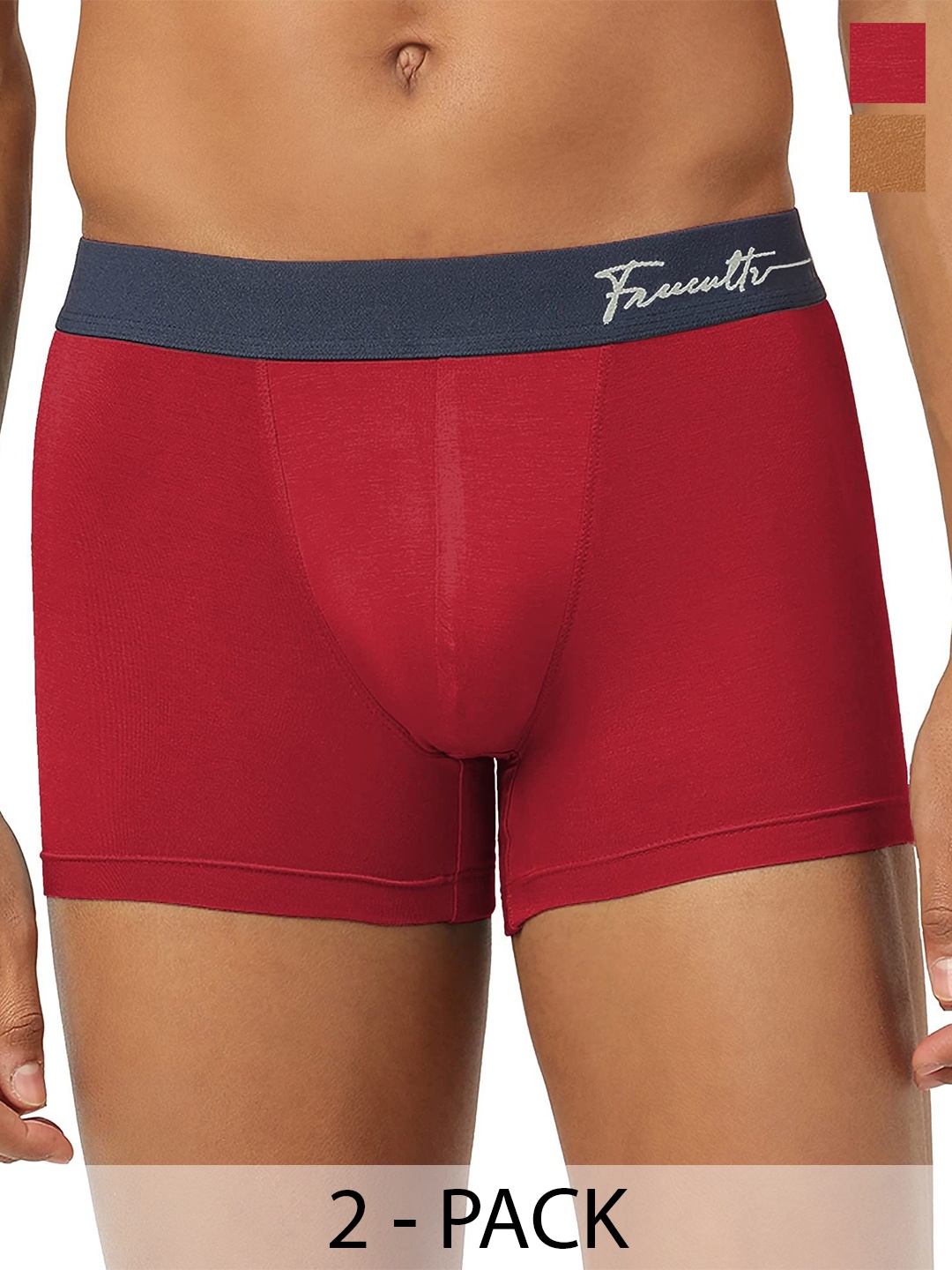 

FREECULTR Pack Of 2 Anti Bacterial Trunks, Red