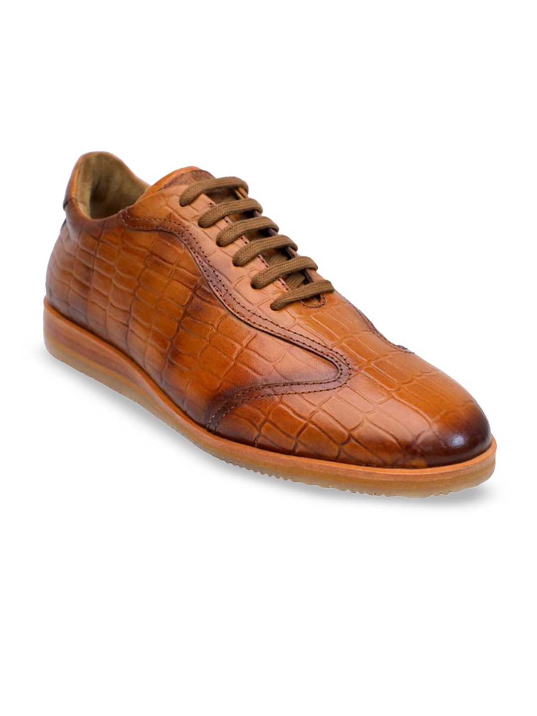 

mccoy Men Leather Formal Derbys Shoes, Tan