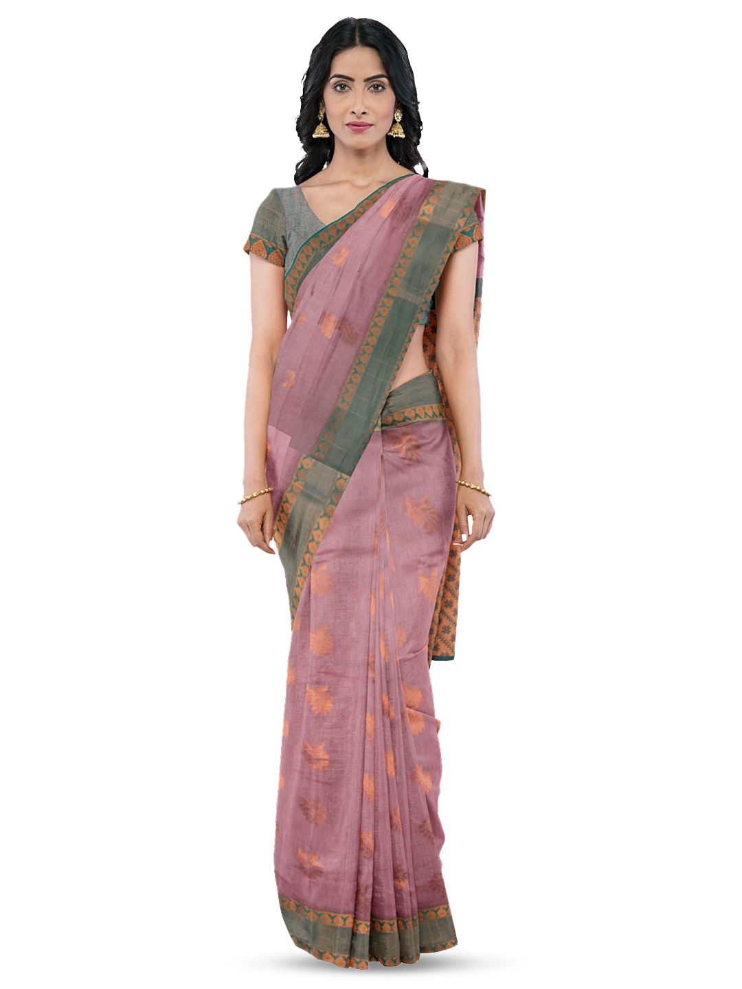 

Avishya Woven Design Zari Pure Cotton Saree, Pink