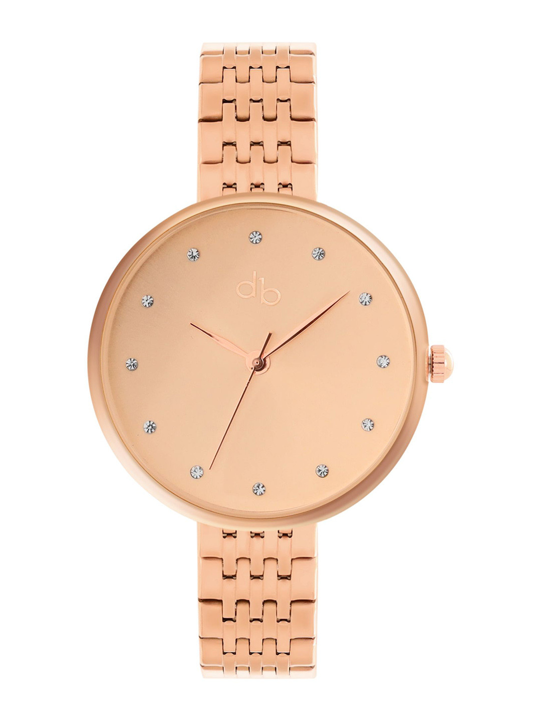 

DressBerry Women Brass Mother of Pearl Dial & Straps Analogue Watch DB24-17A, Rose