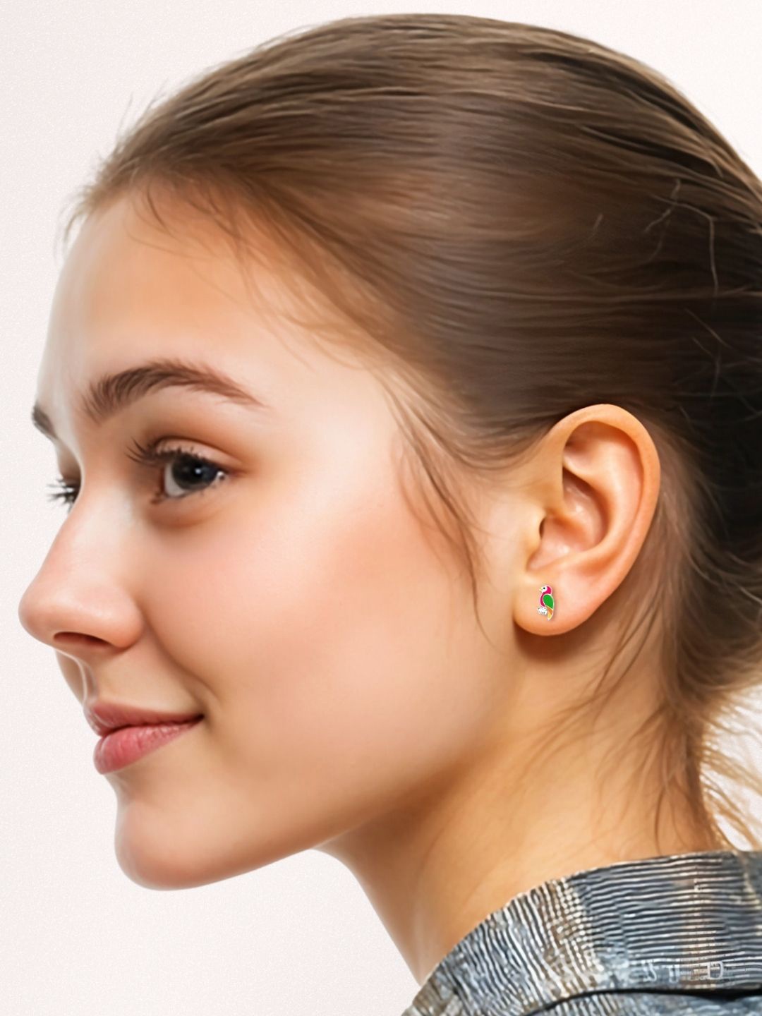 

HighSpark Girls 925 Sterling Silver Parrot Shaped Studs